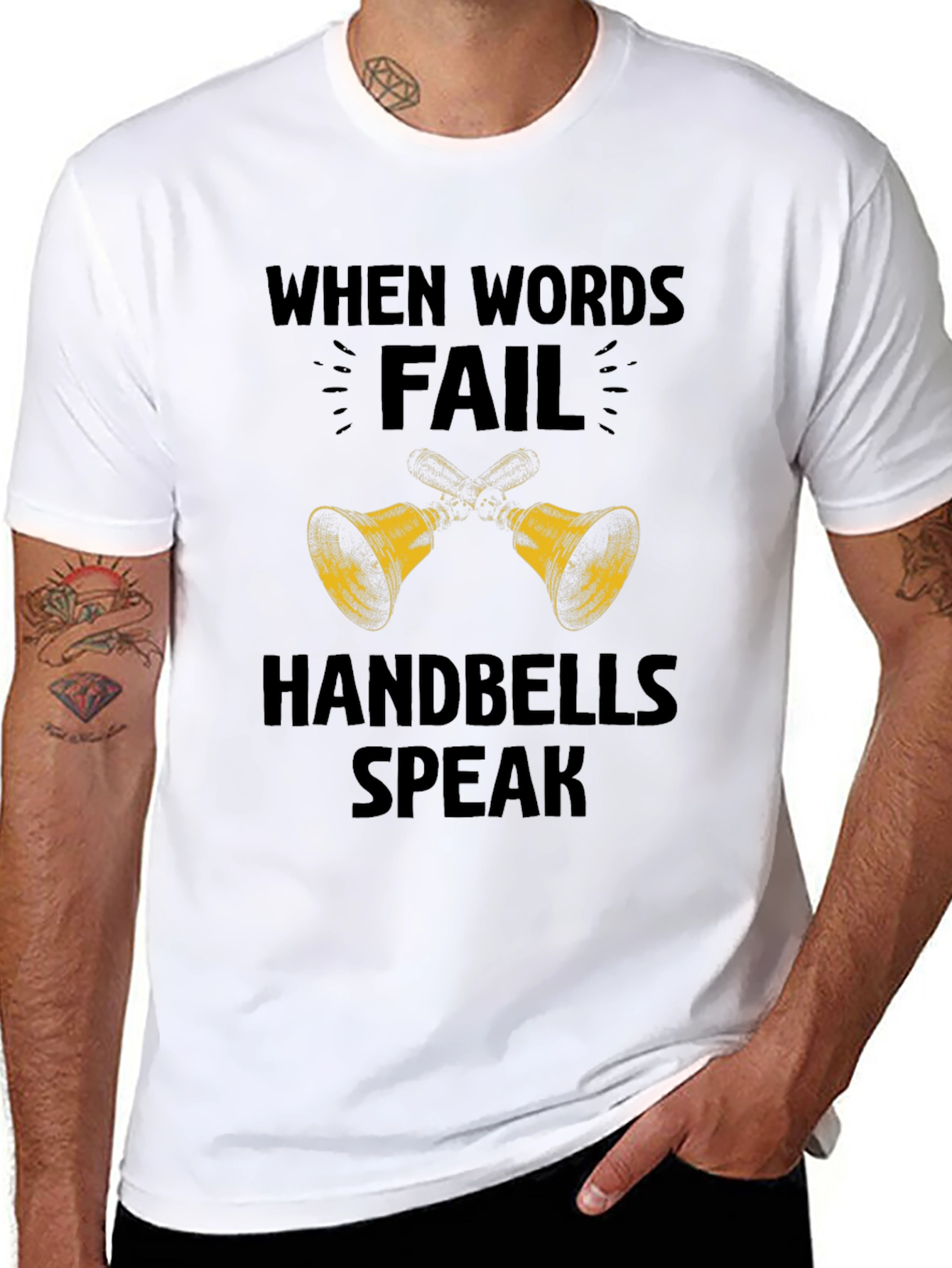 Handbells Speak T-Shirt - Funny Music Lover Tee