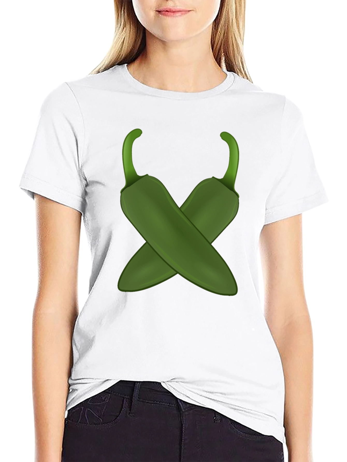 Spicy Jalapeno Pepper Cross Graphic Tee