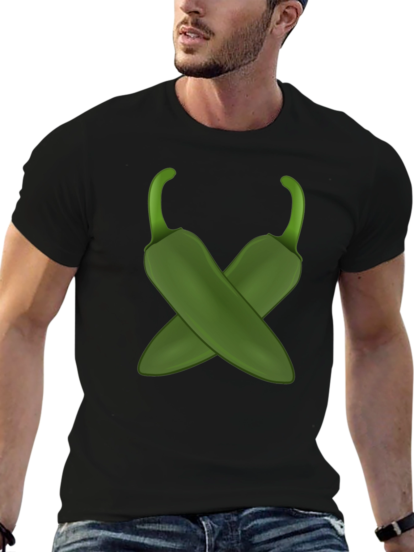 Spicy Jalapeno Pepper Cross Graphic Tee