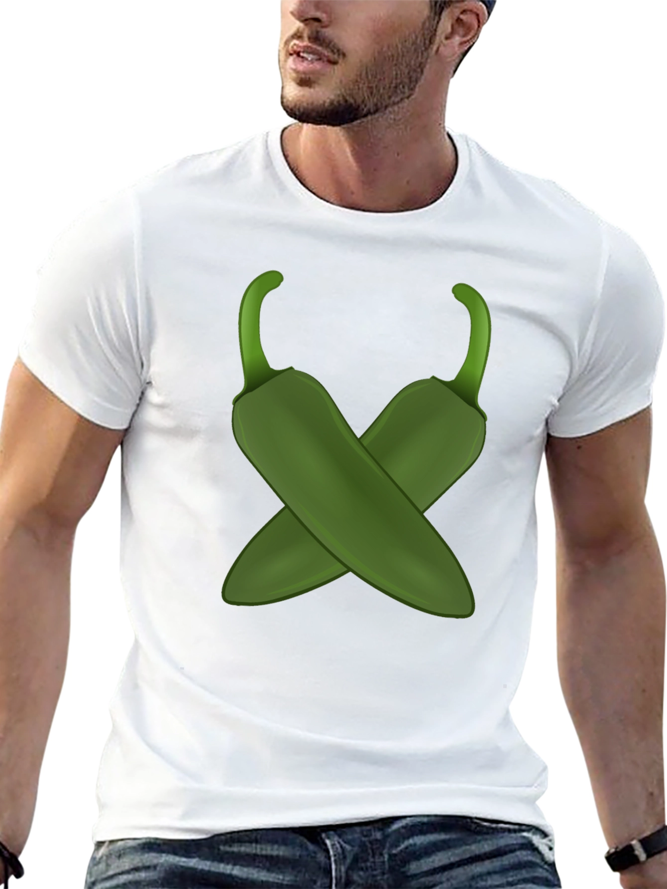Spicy Jalapeno Pepper Cross Graphic Tee