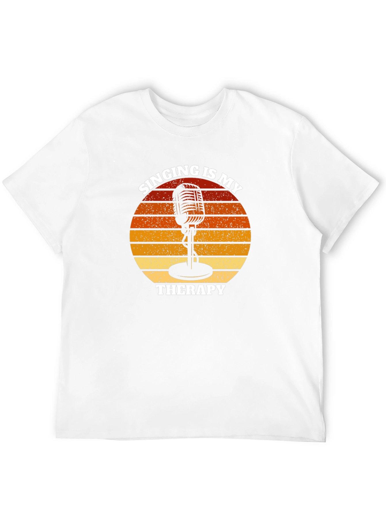 Singing is My Therapy T-Shirt - Retro Microphone Design