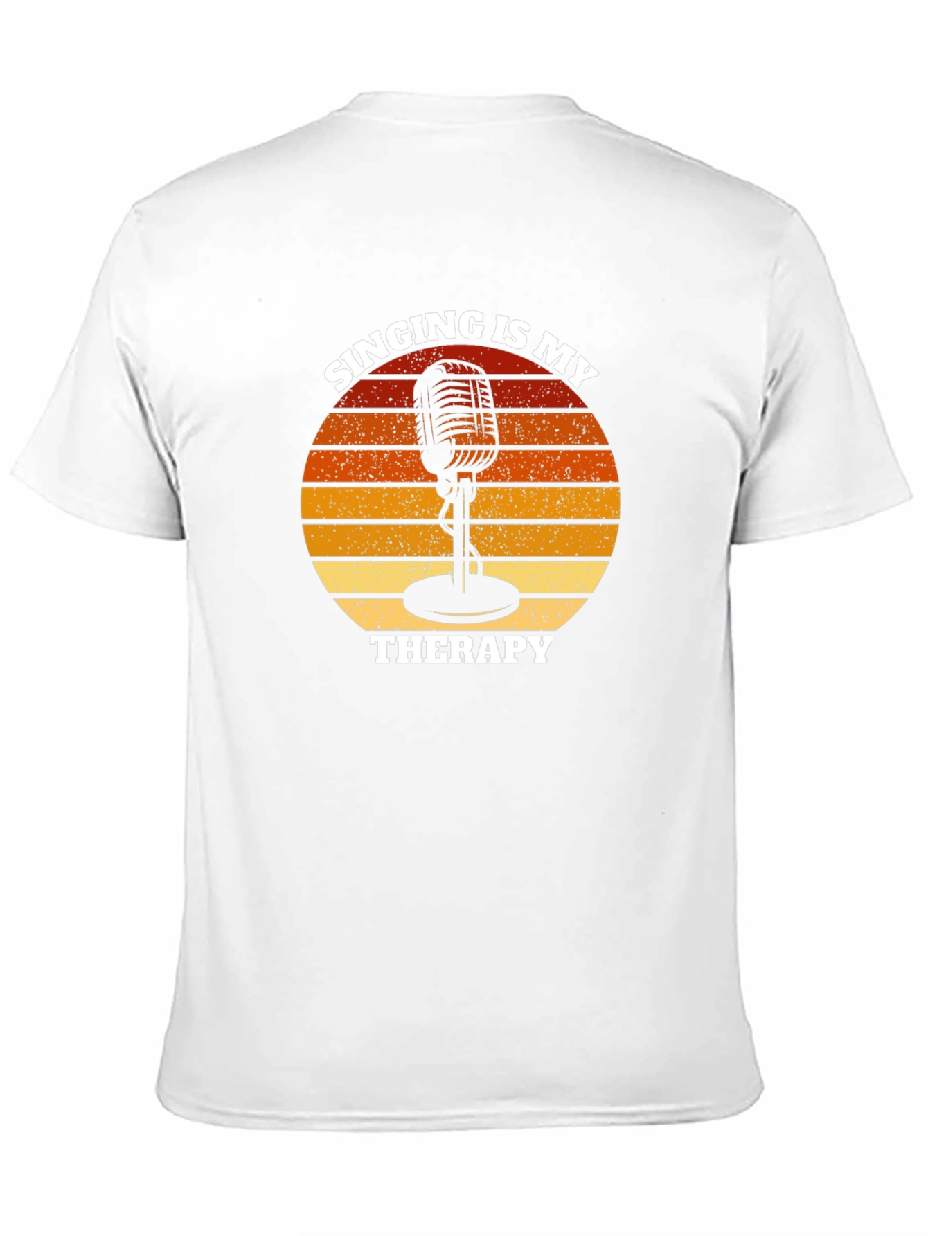 Singing is My Therapy T-Shirt - Retro Microphone Design