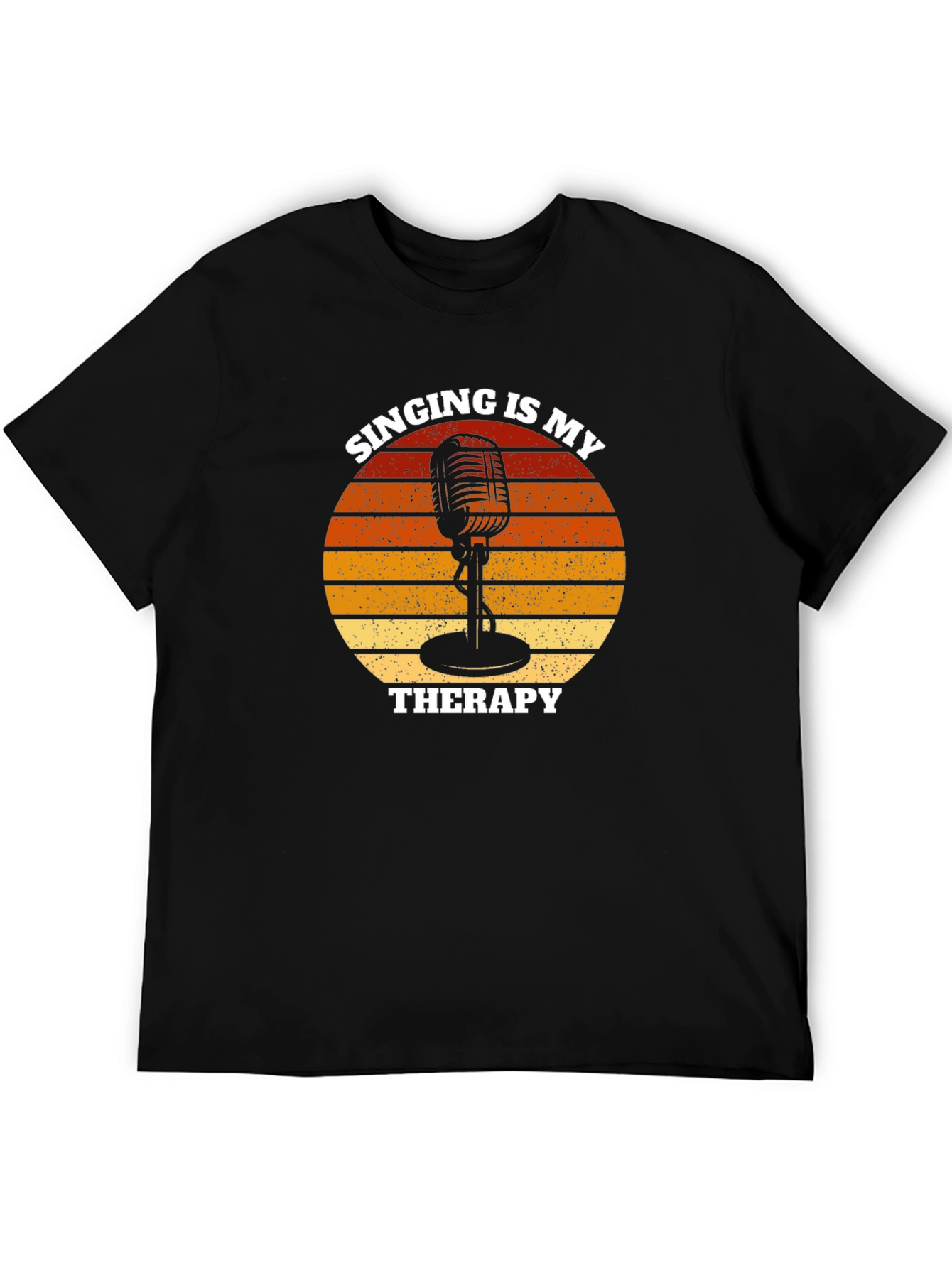 Singing is My Therapy T-Shirt - Retro Microphone Design