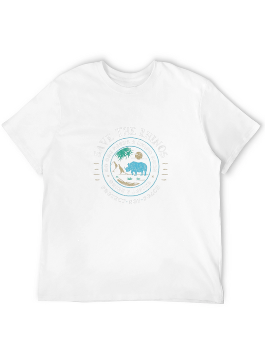 Save the Rhinos Graphic Tee - Protect Wildlife
