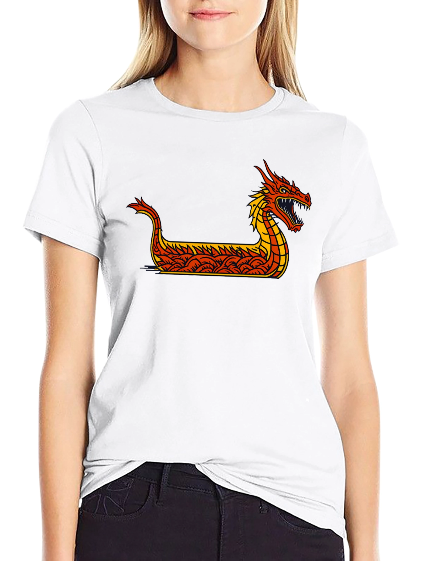 Dragon Boat Graphic Tee - Black
