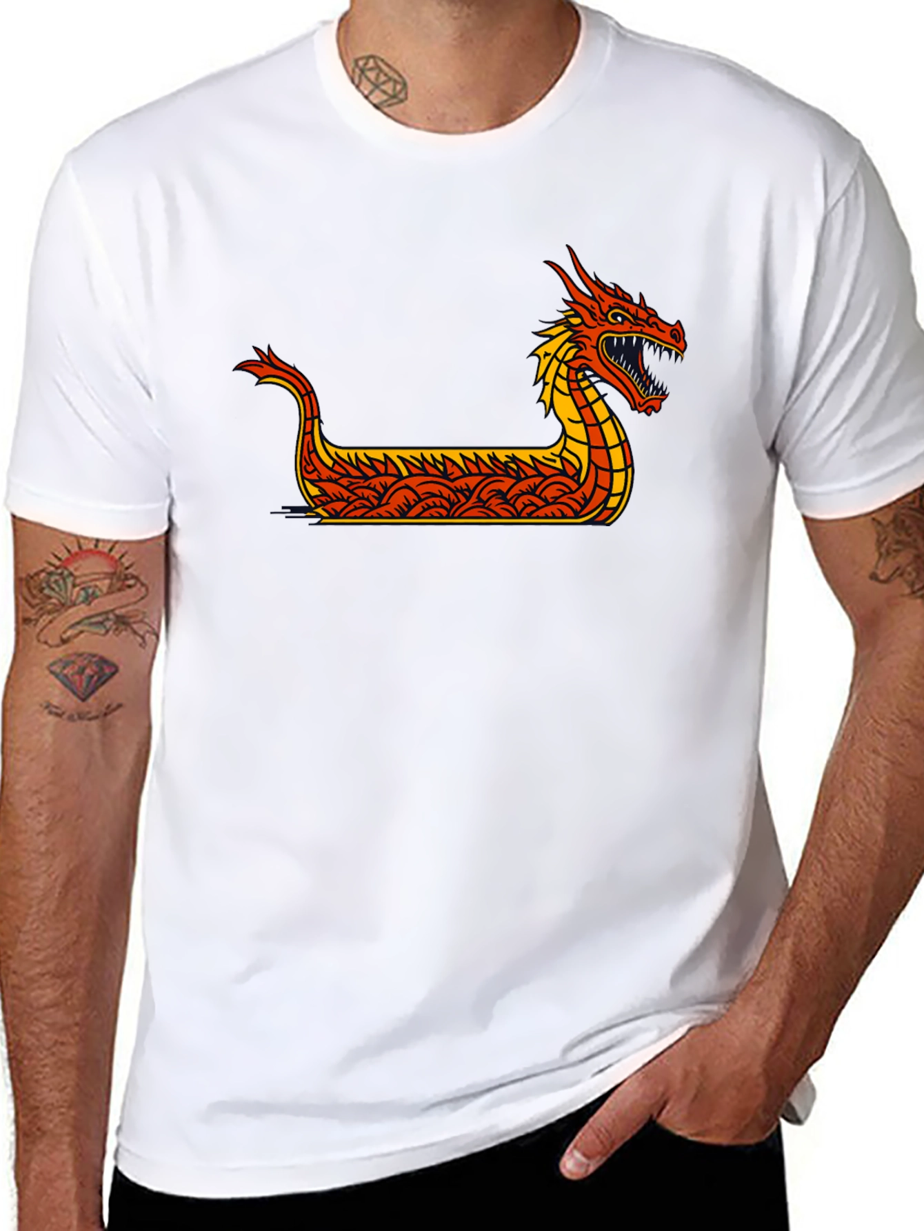 Dragon Boat Graphic Tee - Black