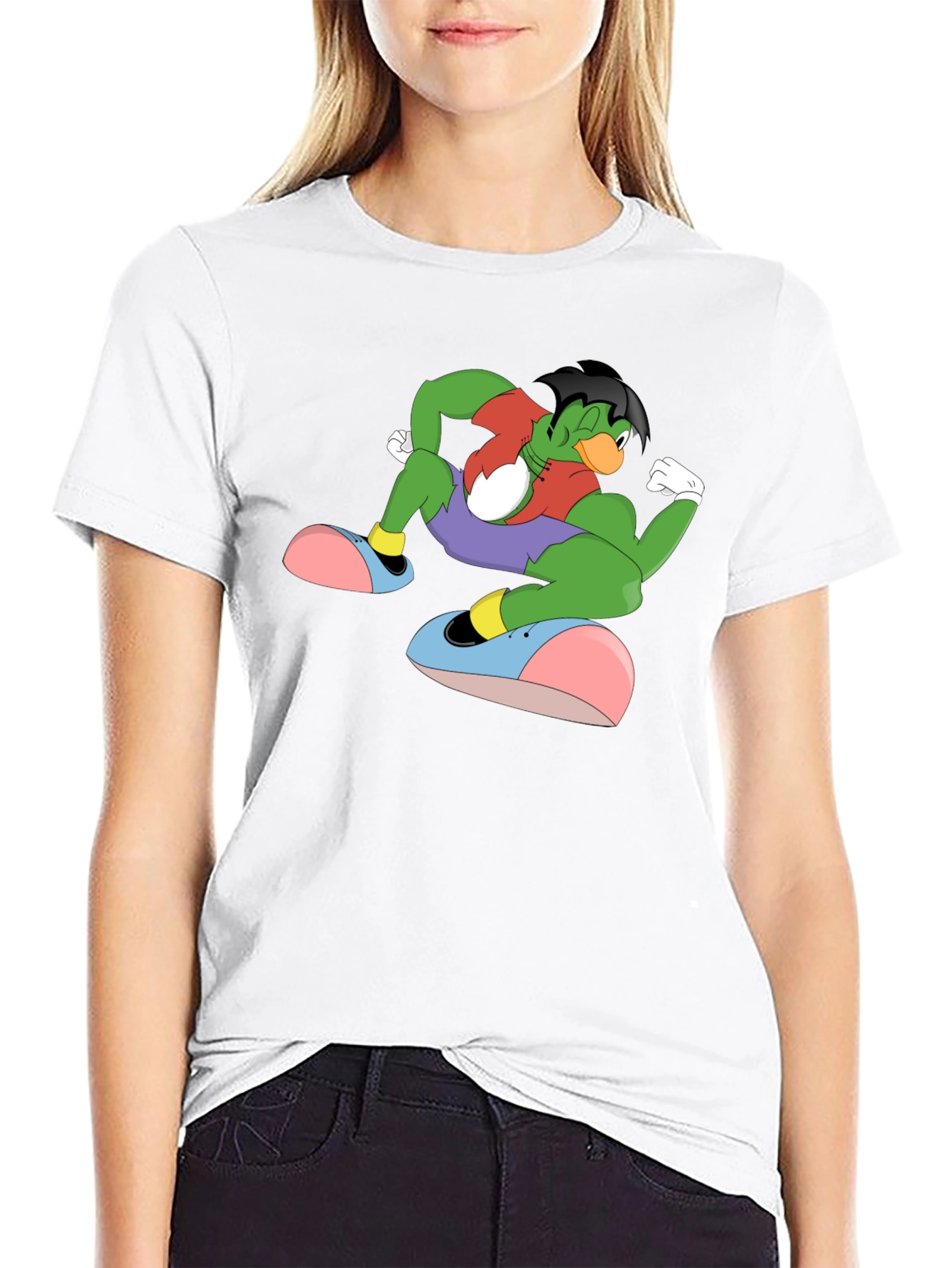 Cartoon Duck Mutant Black T-Shirt