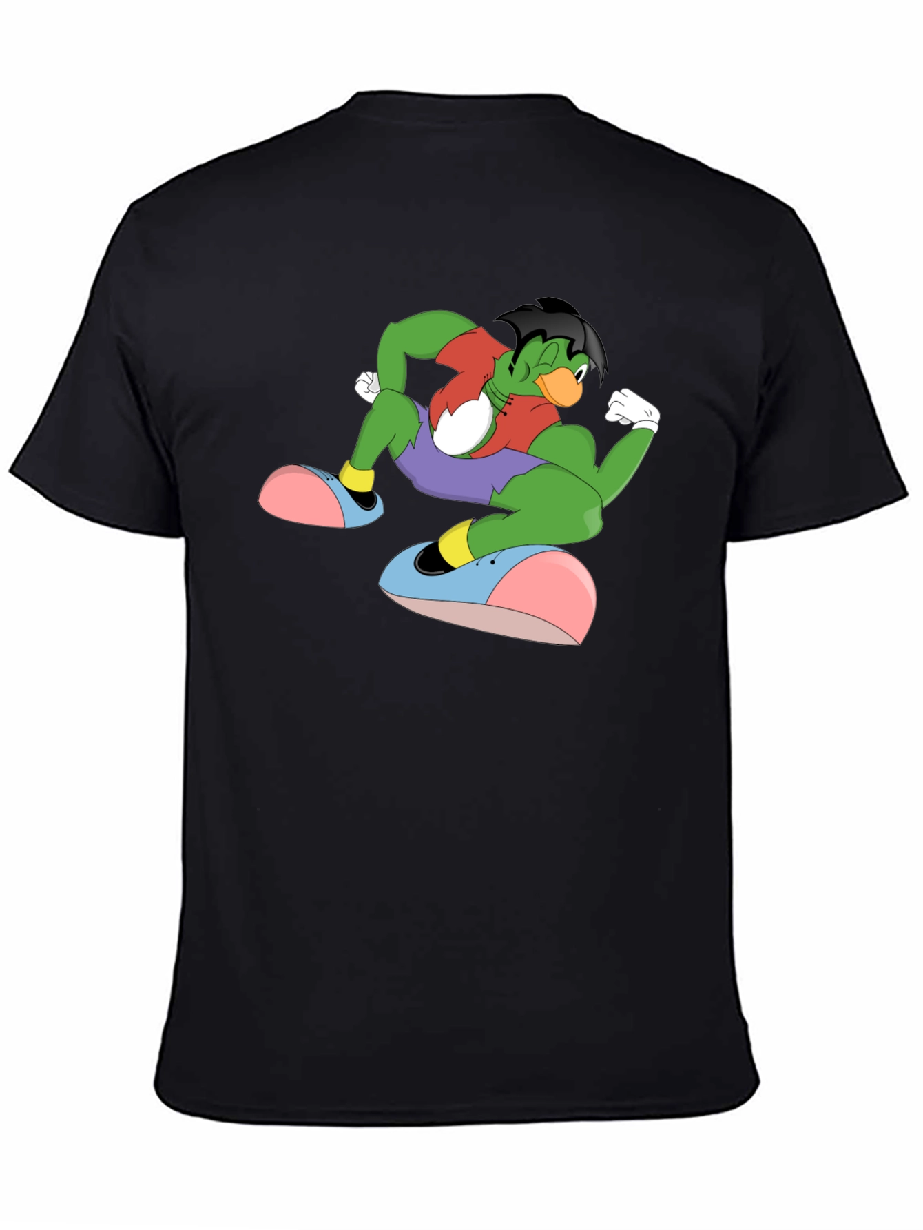 Cartoon Duck Mutant Black T-Shirt