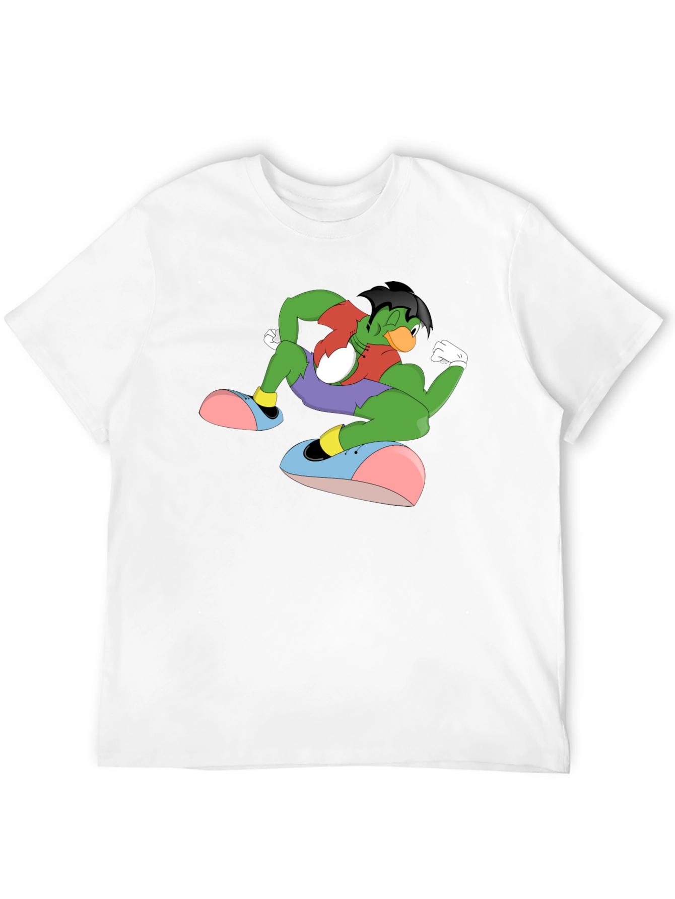 Cartoon Duck Mutant Black T-Shirt