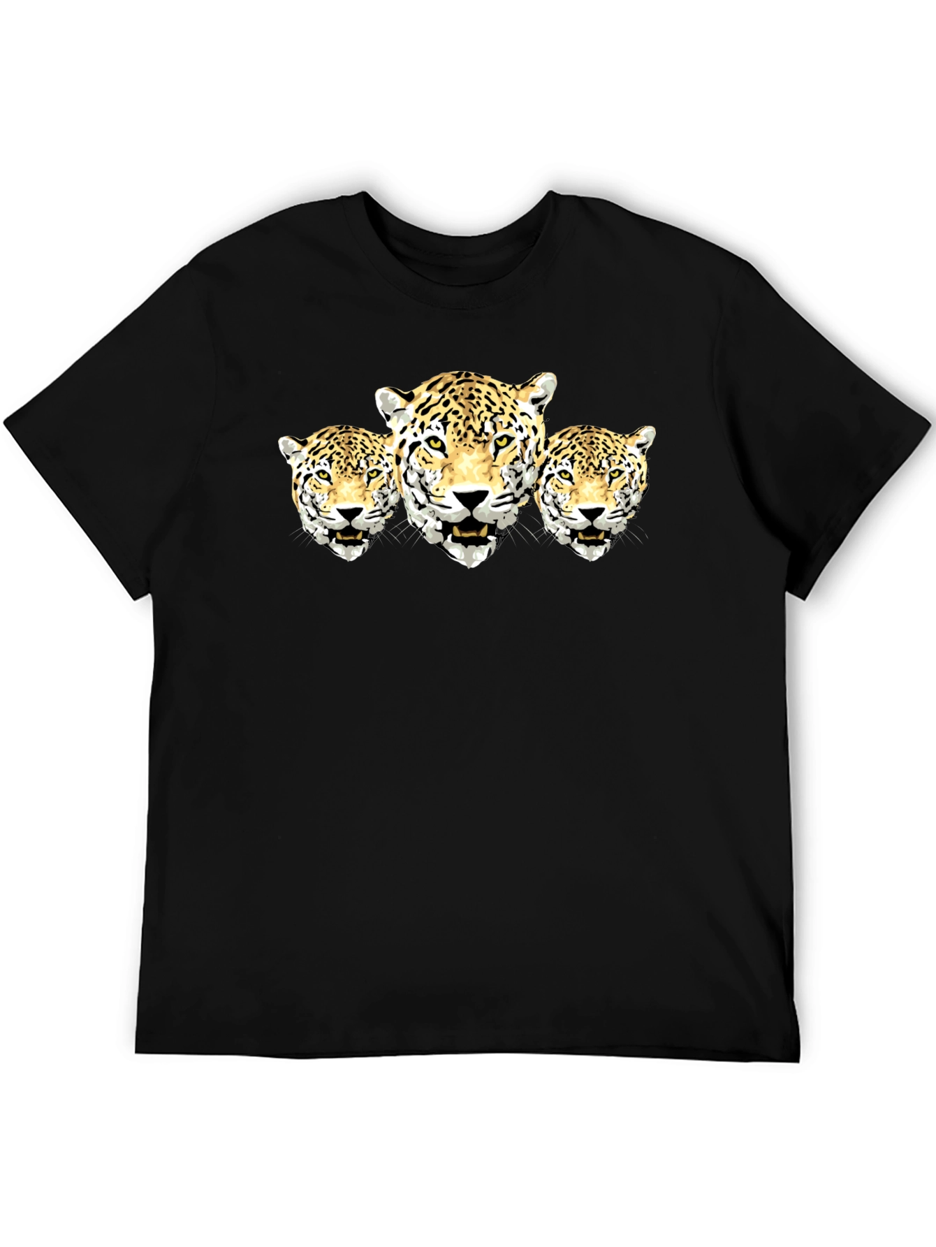 Jaguar Trio Graphic Tee - Black Cotton Shirt