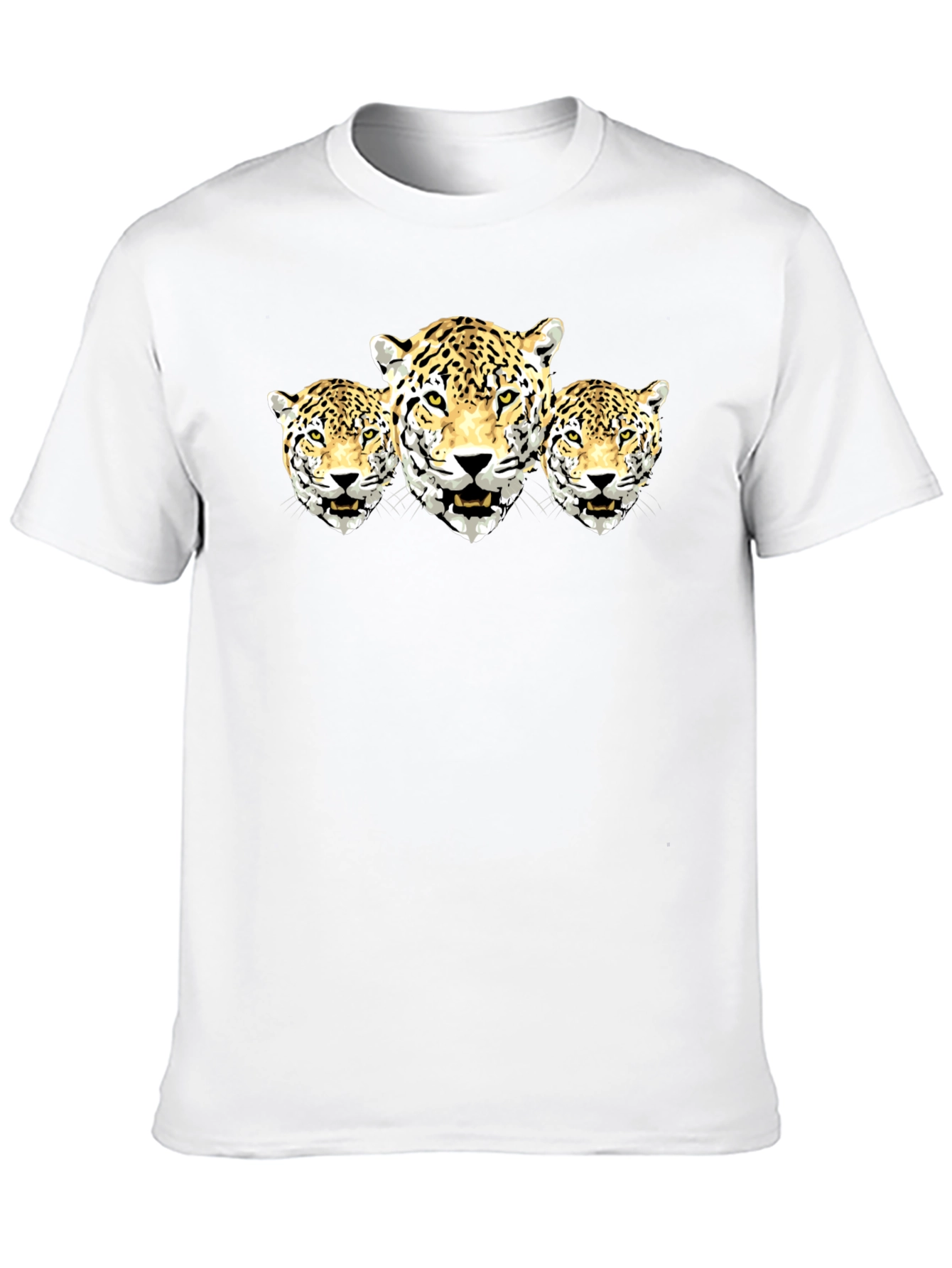 Jaguar Trio Graphic Tee - Black Cotton Shirt