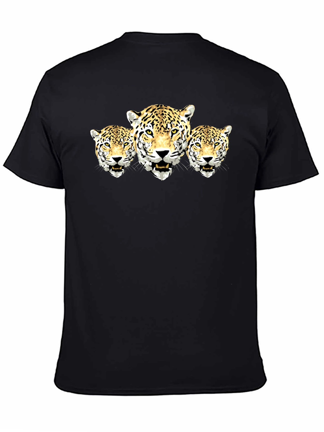 Jaguar Trio Graphic Tee - Black Cotton Shirt
