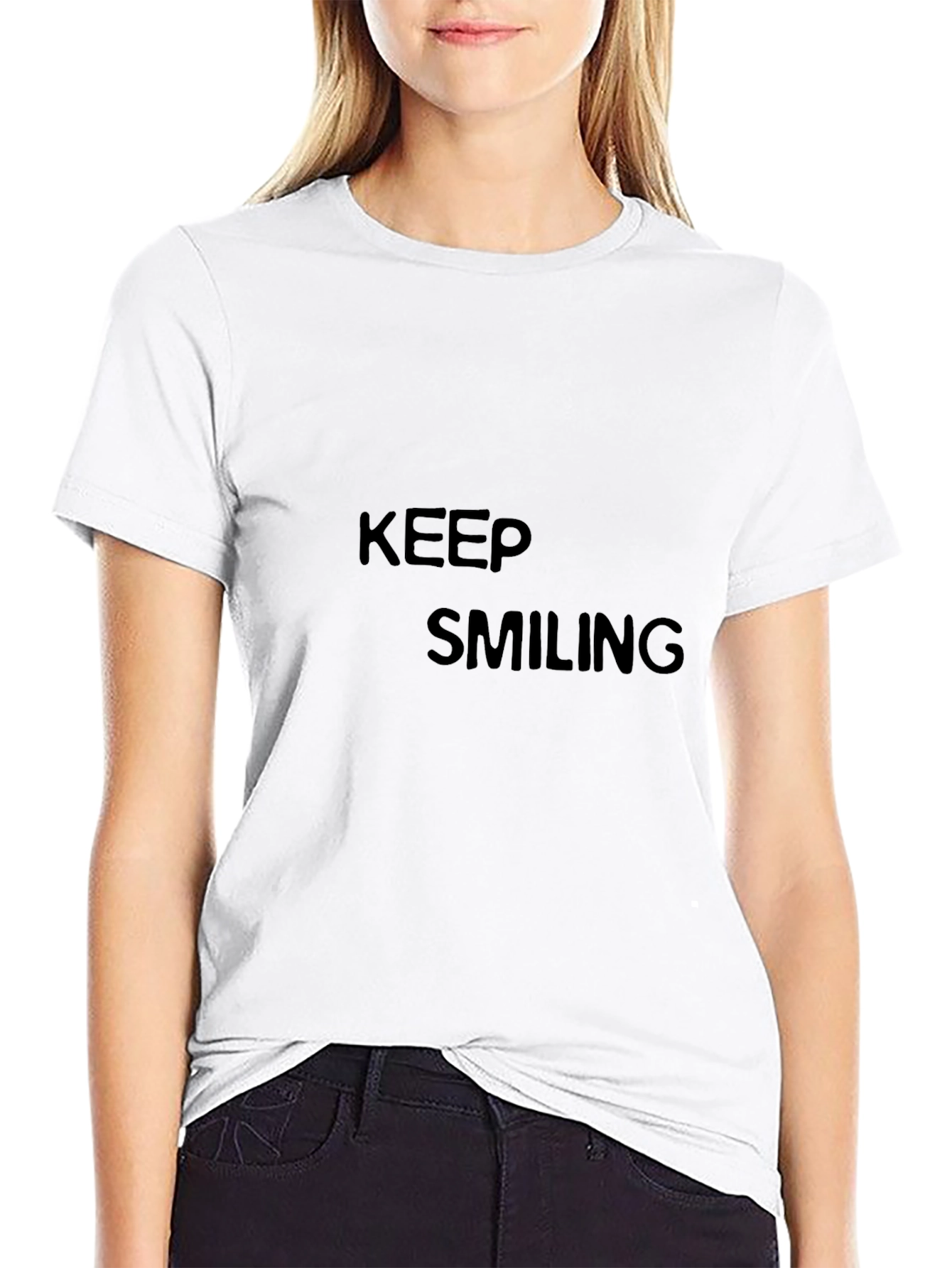 Keep Smiling Black T-Shirt - Motivational Tee
