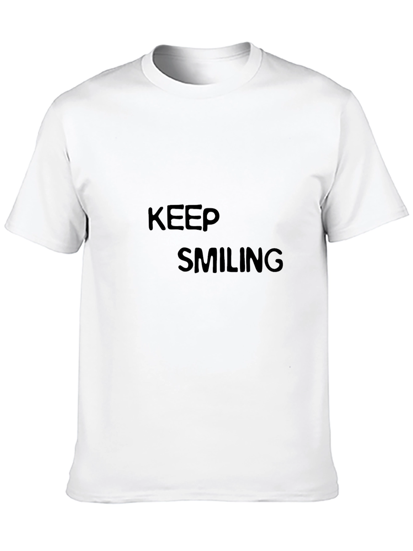 Keep Smiling Black T-Shirt - Motivational Tee