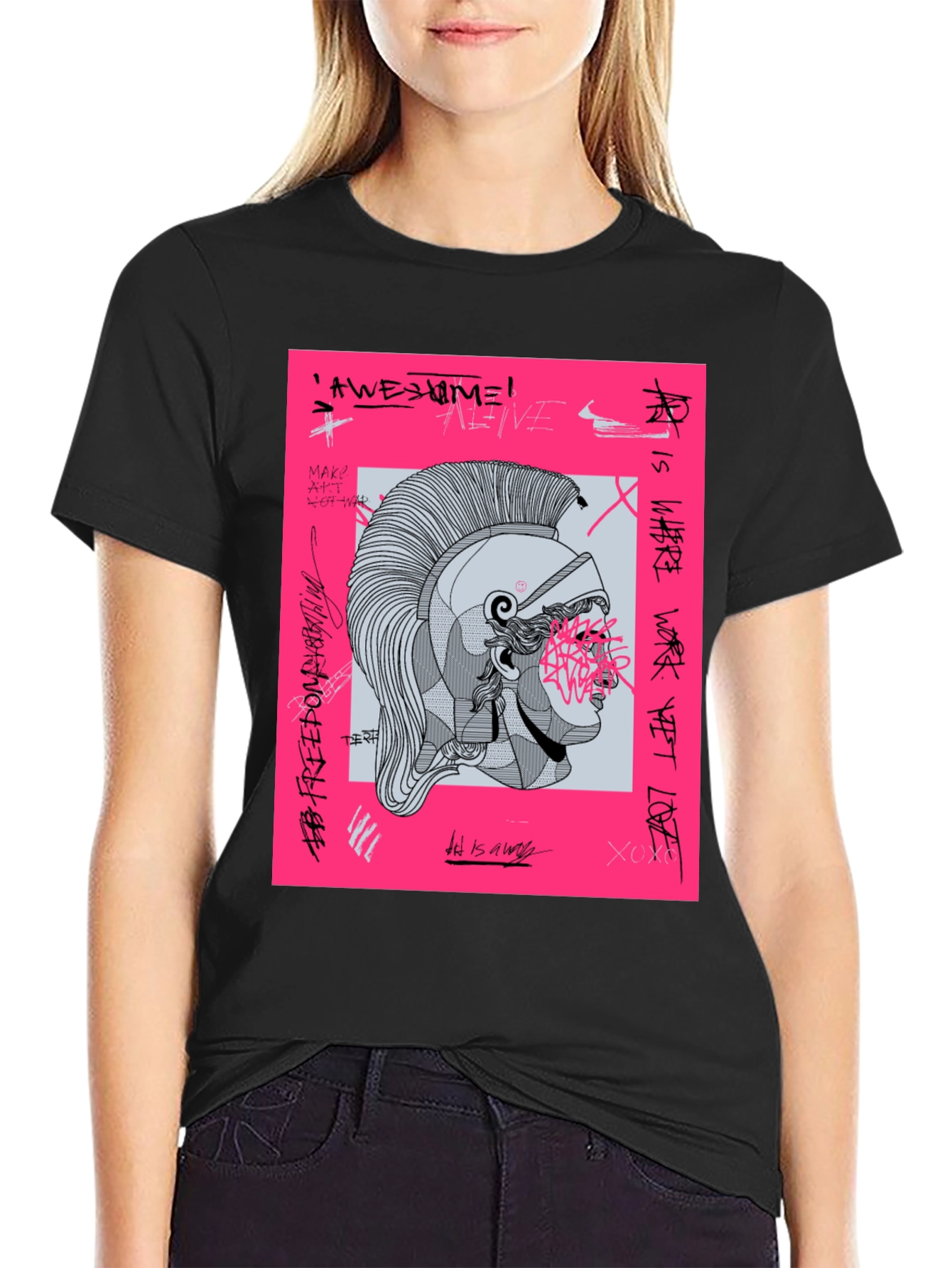 Graphic Print Tee - Ancient Warrior