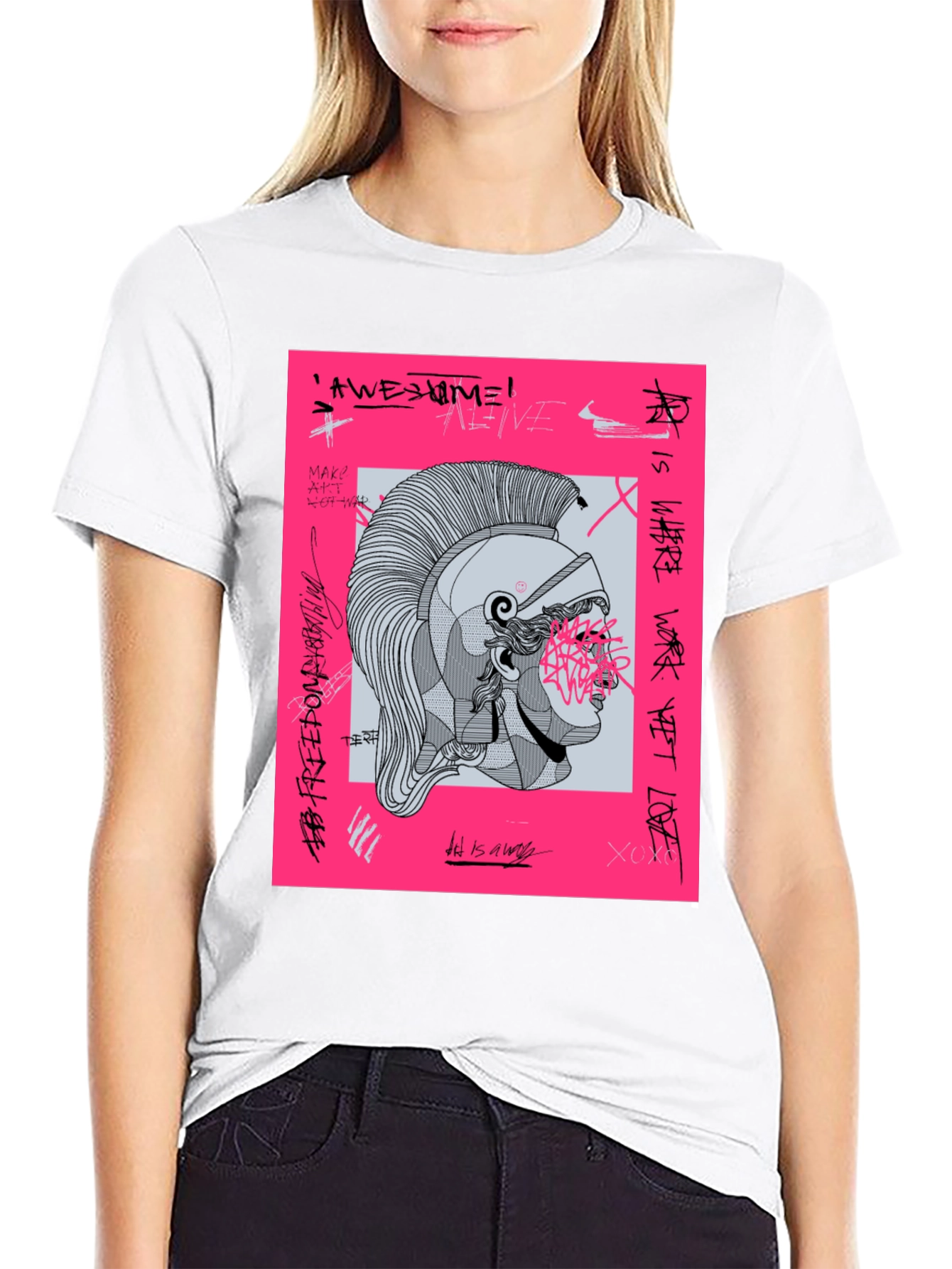 Graphic Print Tee - Ancient Warrior