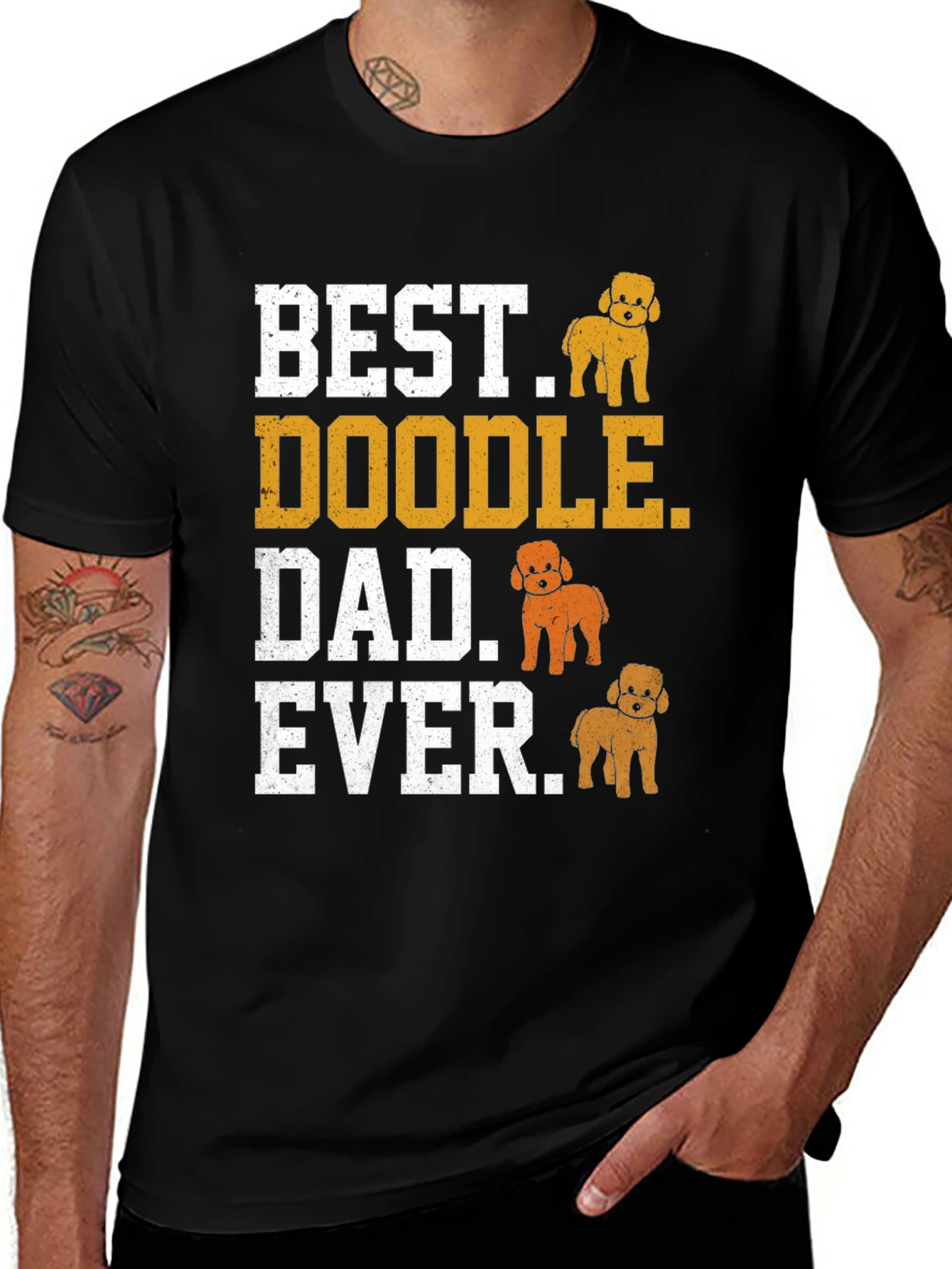 Best Doodle Dad Ever T-Shirt - Dog Lover Gift