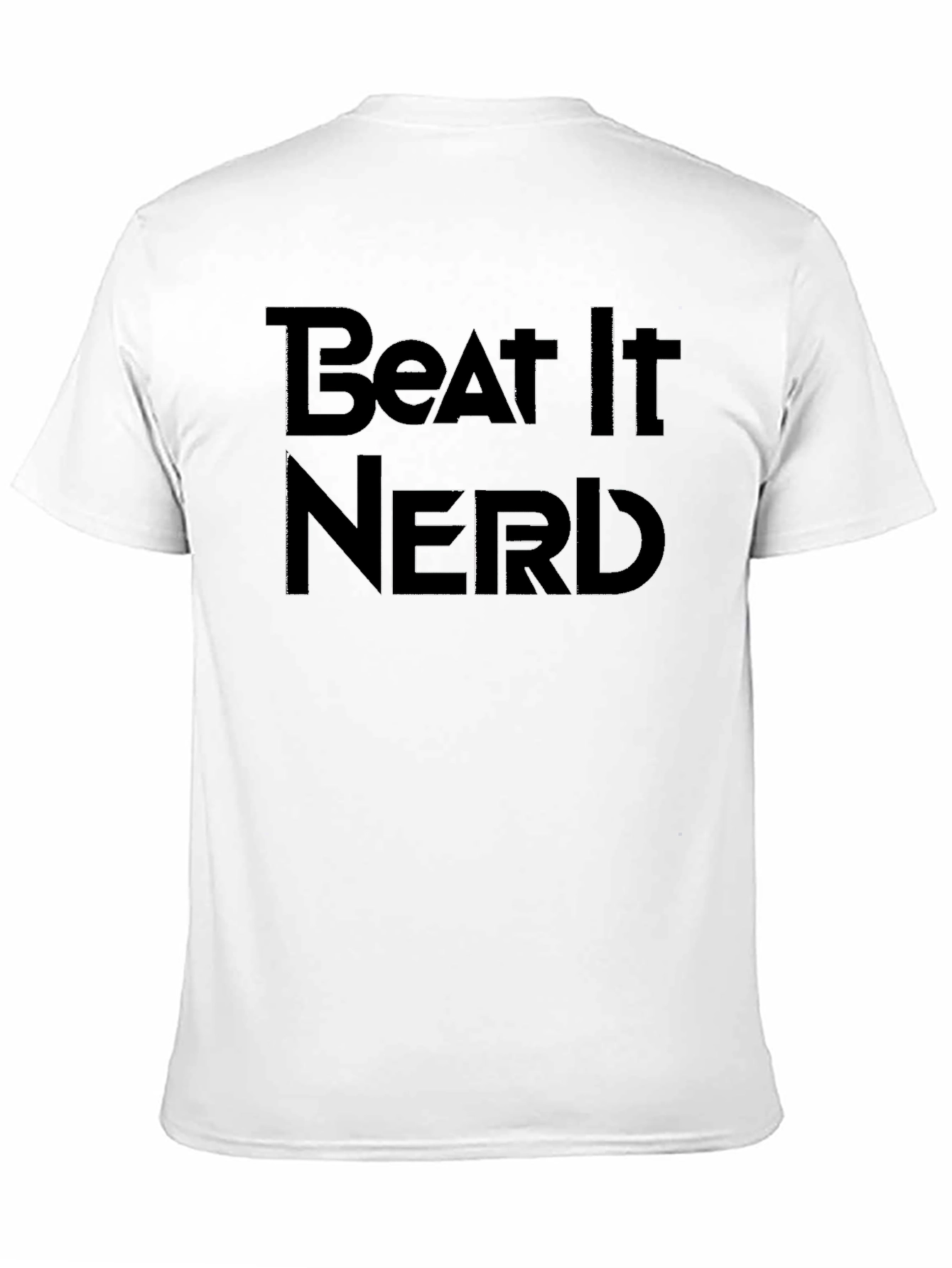 Beat It Nerd Graphic Tee - Black Crewneck