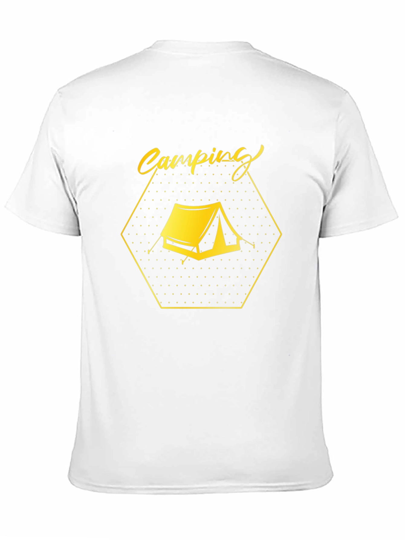 Camping Tent Graphic Tee - Black Cotton Comfort