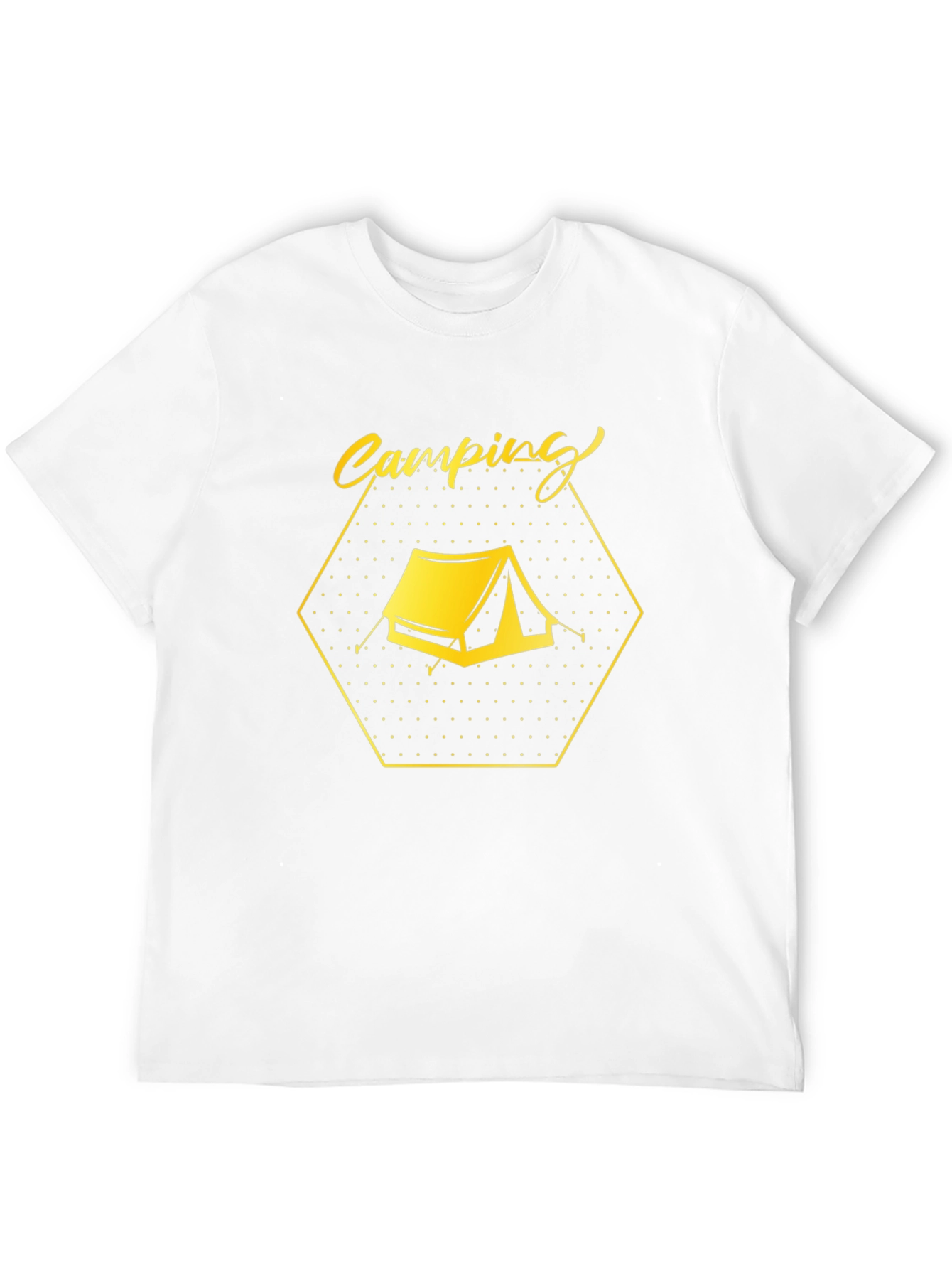 Camping Tent Graphic Tee - Black Cotton Comfort