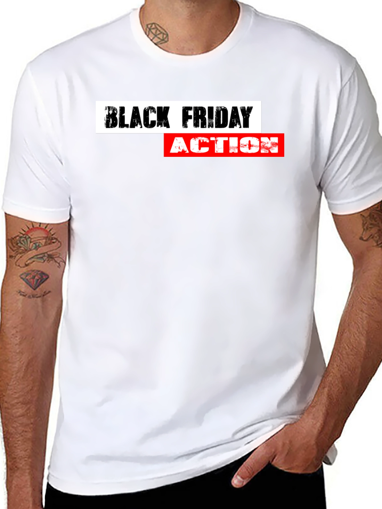 Black Friday Action T-Shirt - Stylish Design