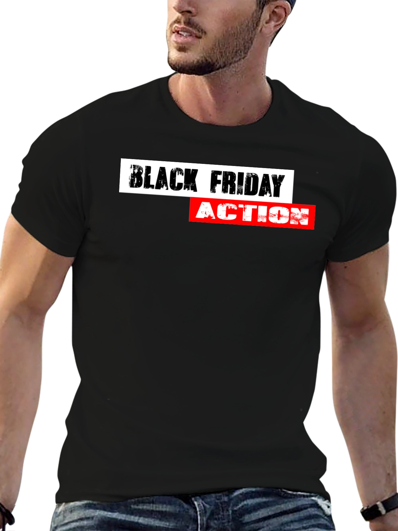 Black Friday Action T-Shirt - Stylish Design
