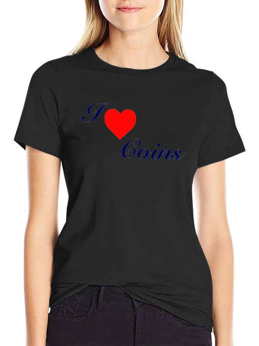 I Love Coins Graphic Tee - Black