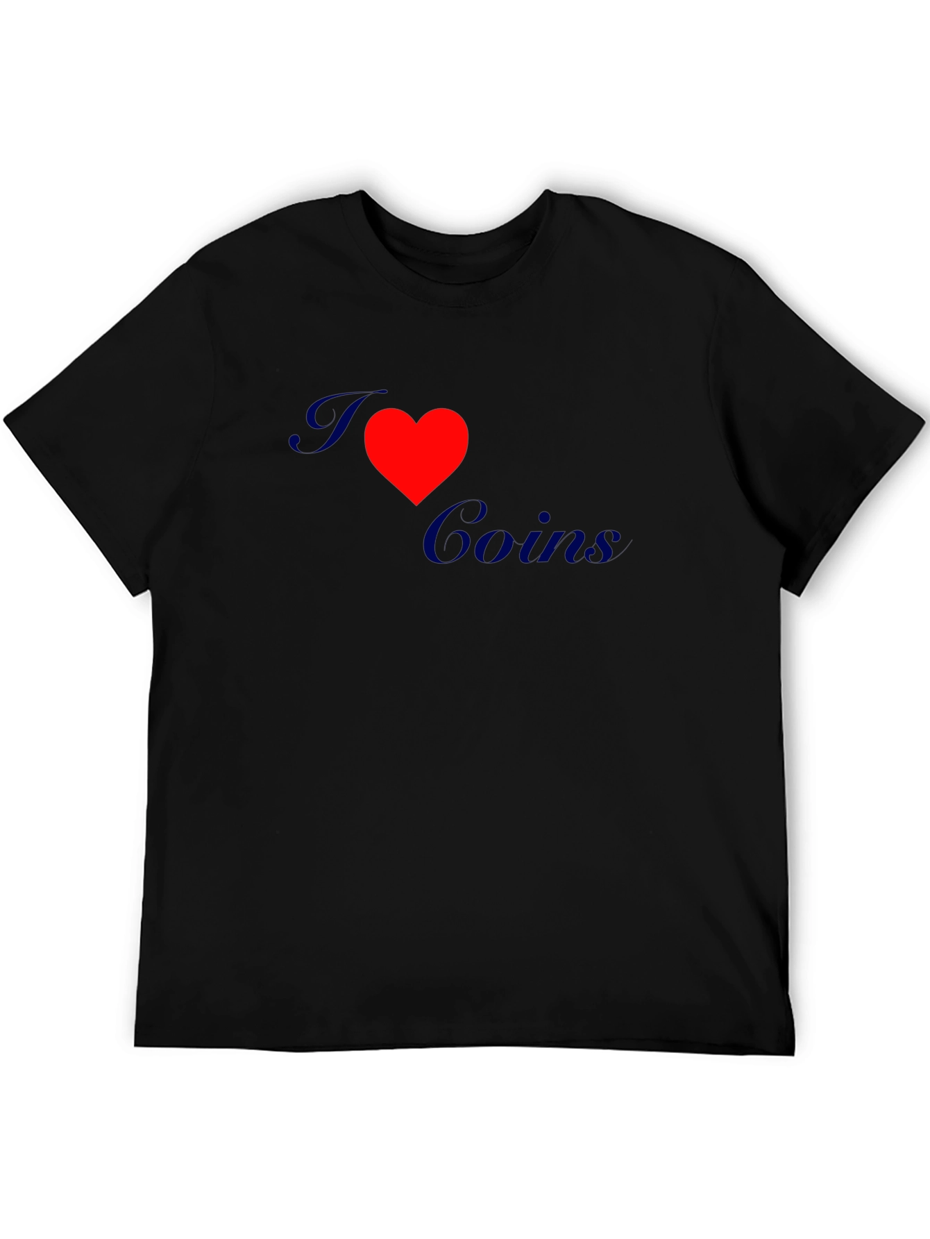 I Love Coins Graphic Tee - Black