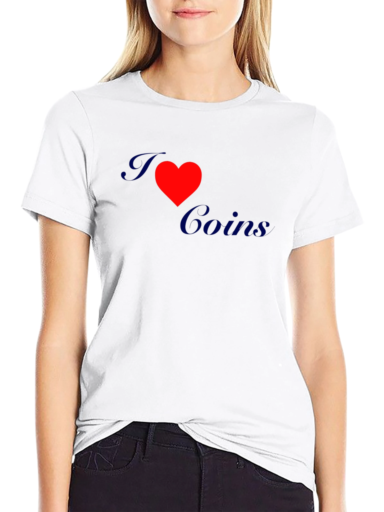 I Love Coins Graphic Tee - Black