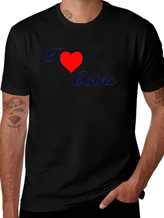 I Love Coins Graphic Tee - Black