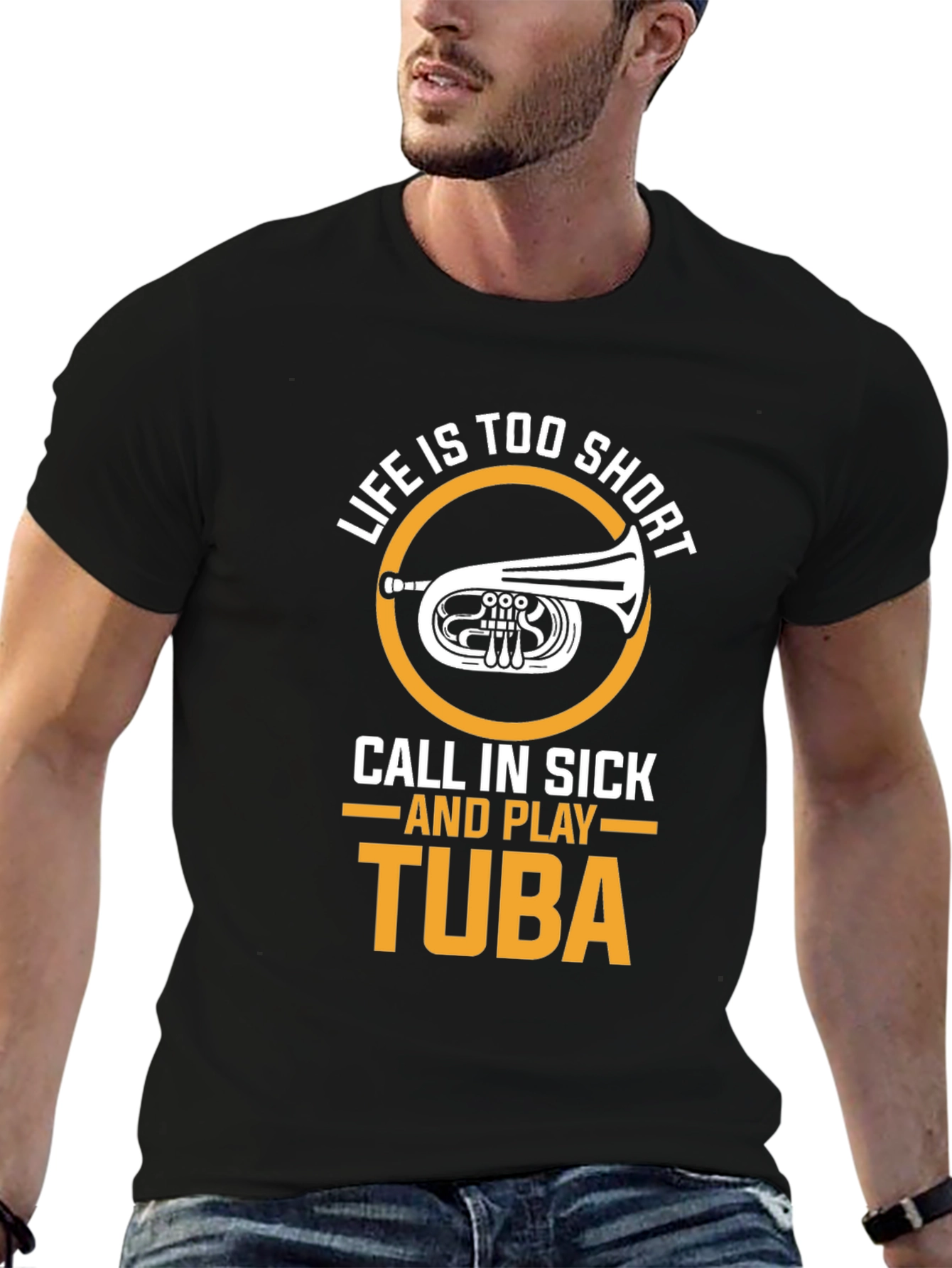 Life Is Too Short Tuba Player Graphic Tee