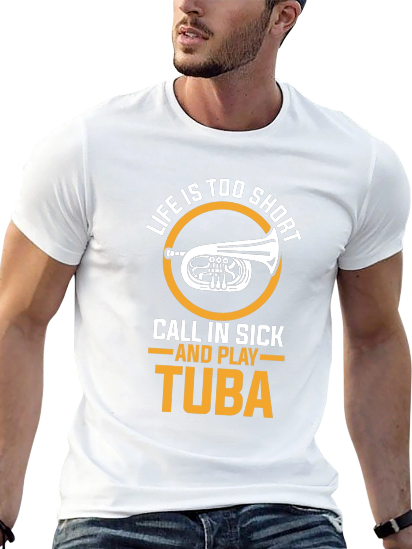 Life Is Too Short Tuba Player Graphic Tee