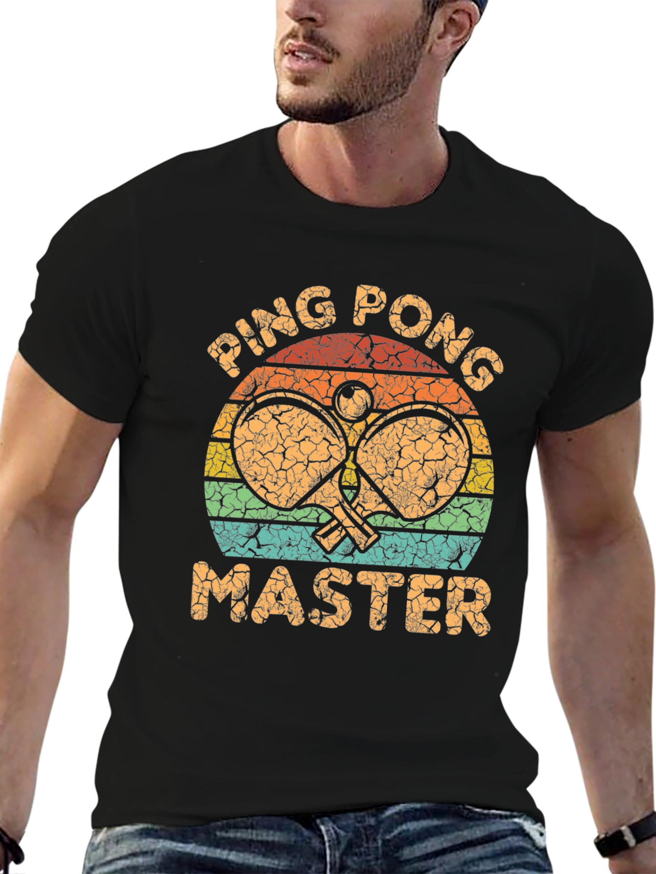 Ping Pong Master Graphic Tee - Retro Style