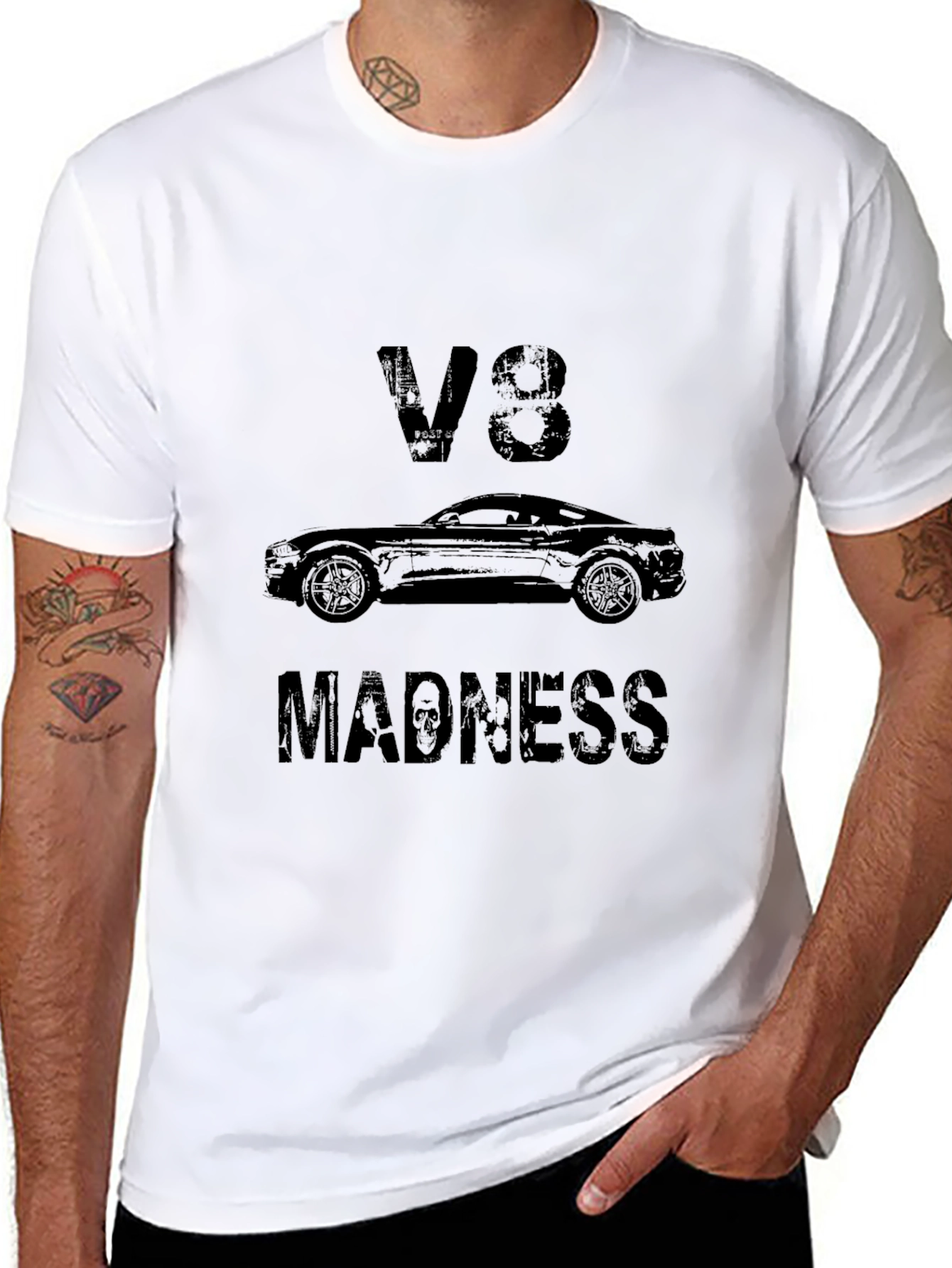 V8 Madness Graphic T-Shirt - Black