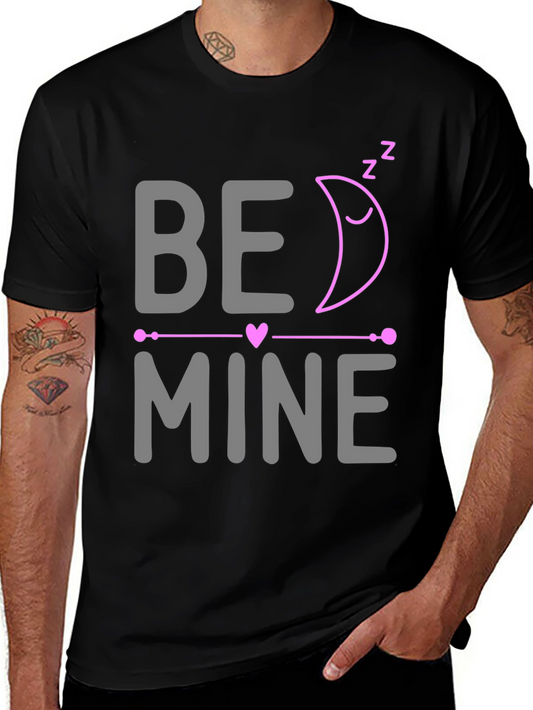 Be Mine Sleeping Moon Valentines Day T-Shirt