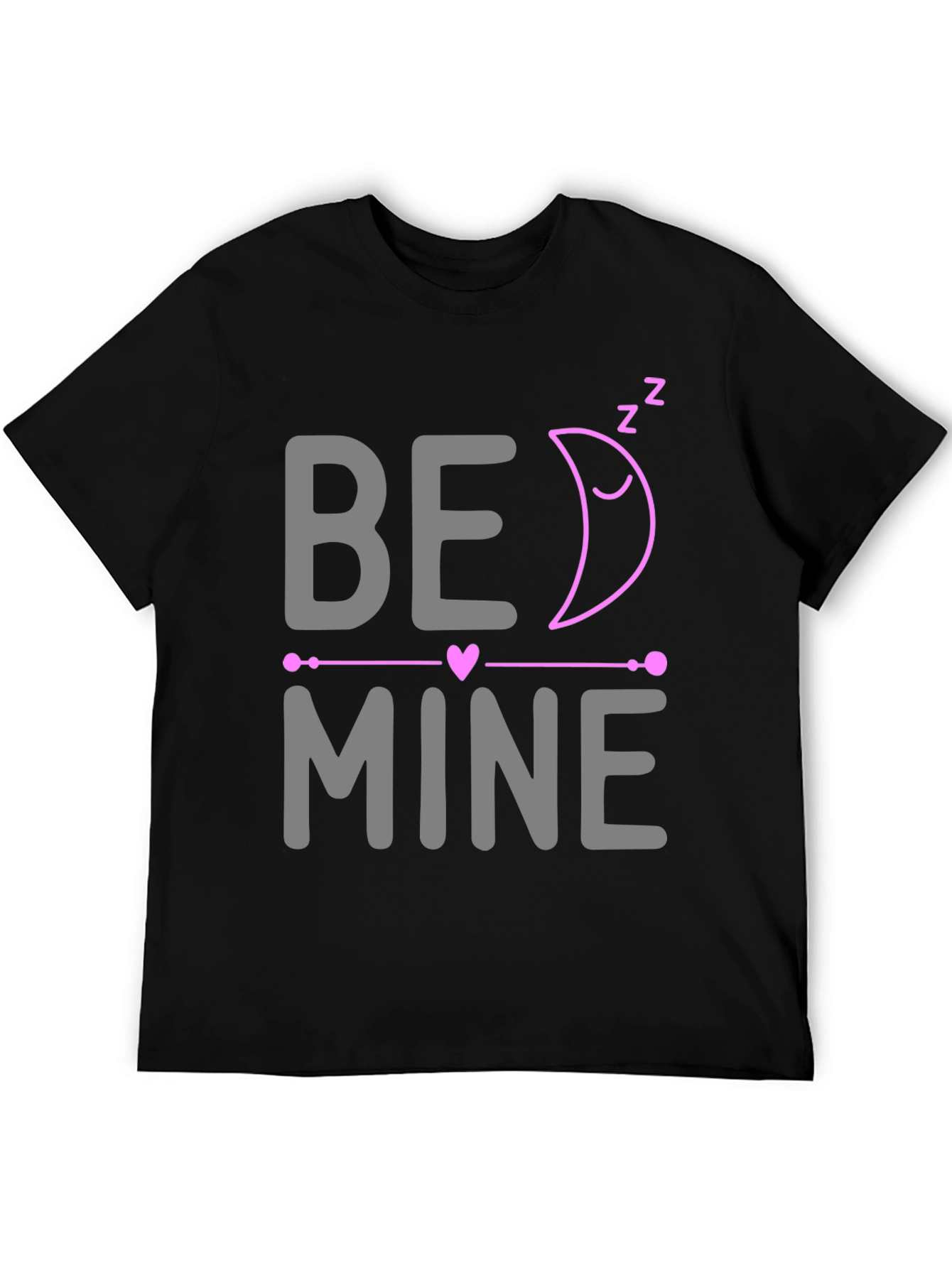 Be Mine Sleeping Moon Valentines Day T-Shirt