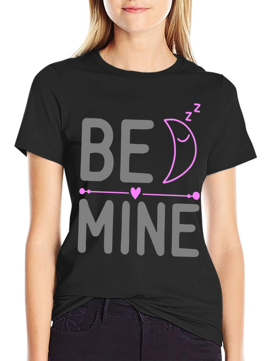 Be Mine Sleeping Moon Valentines Day T-Shirt