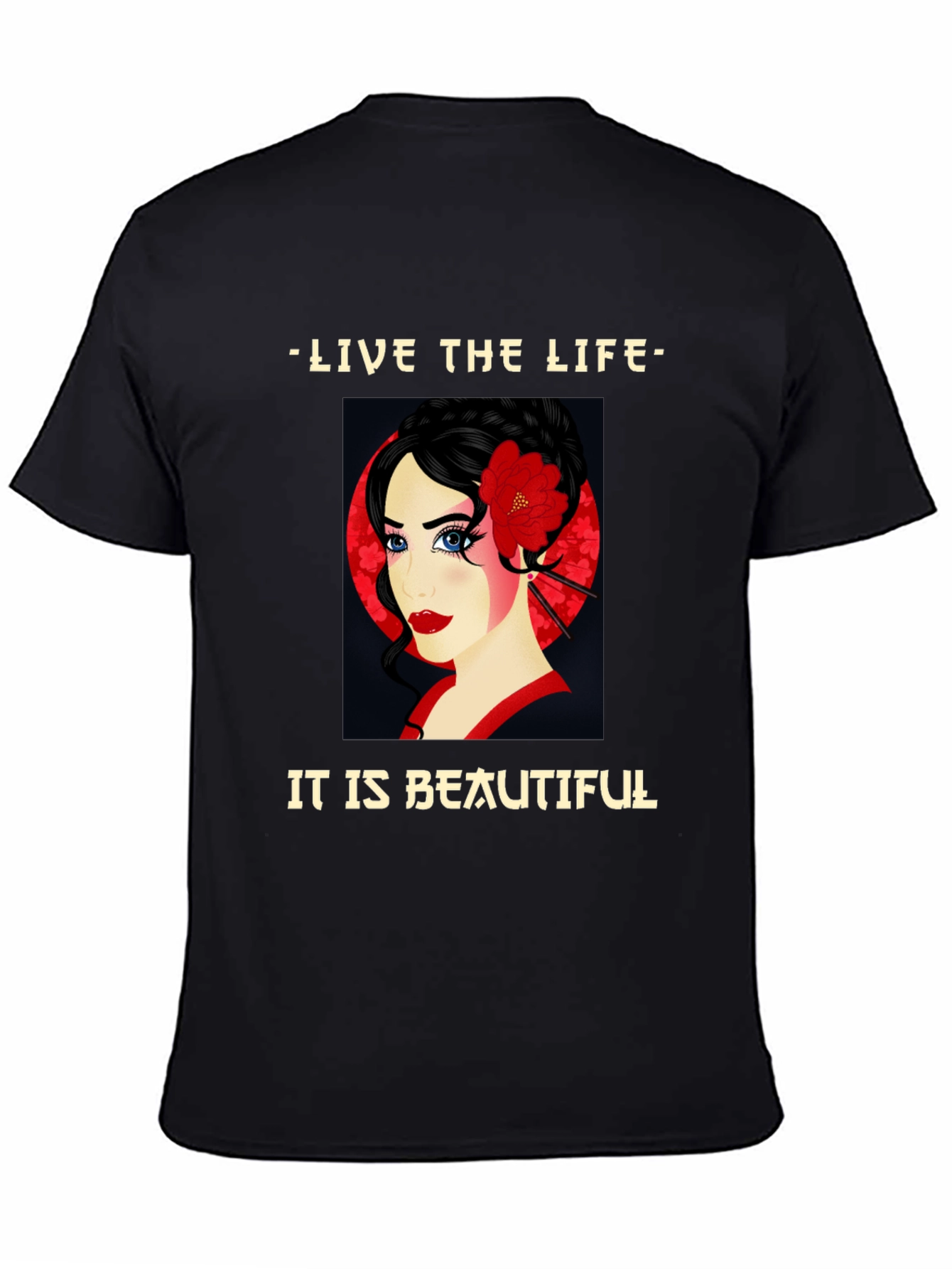 Geisha Graphic Tee - Live the Beautiful Life