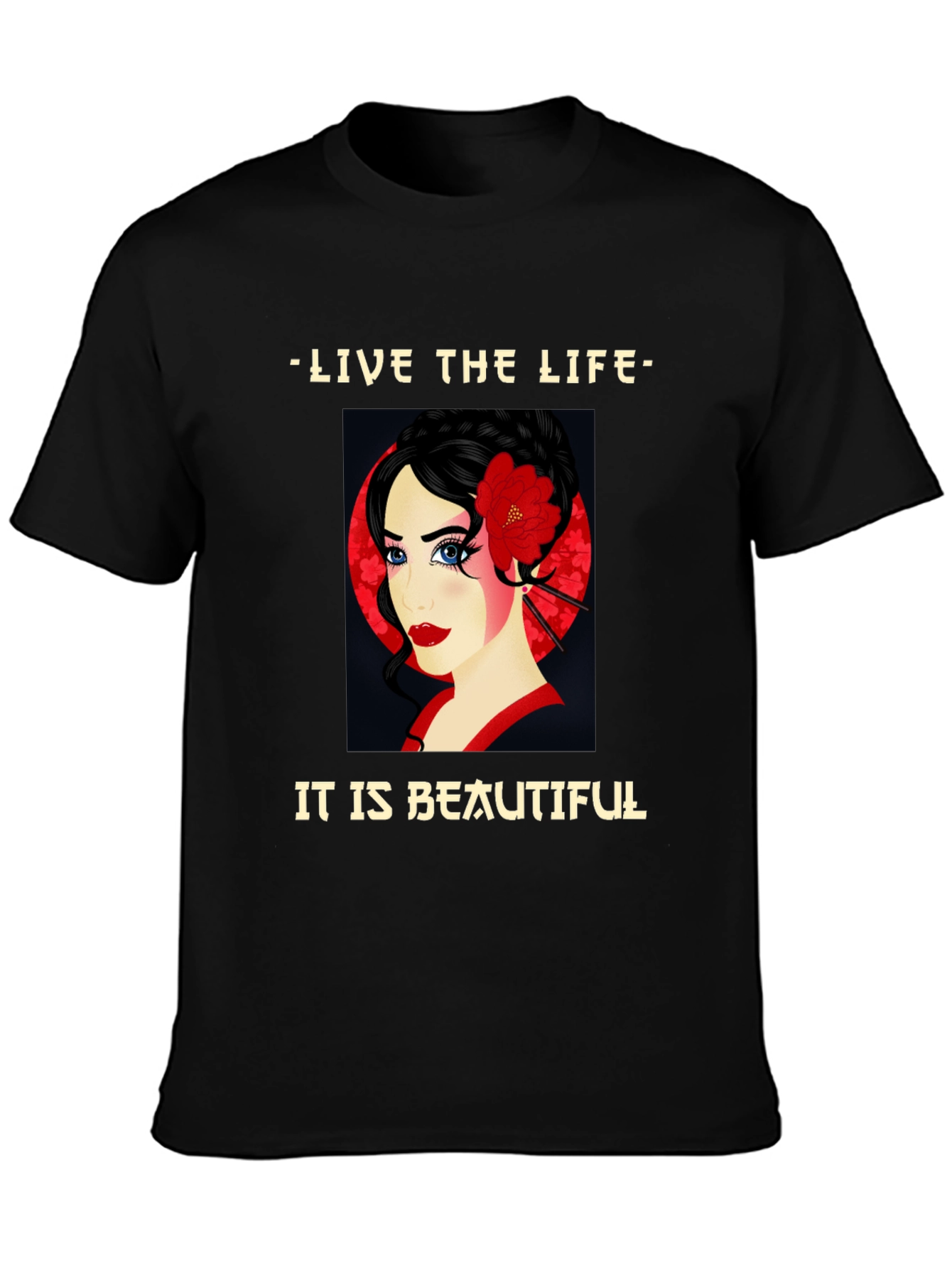 Geisha Graphic Tee - Live the Beautiful Life