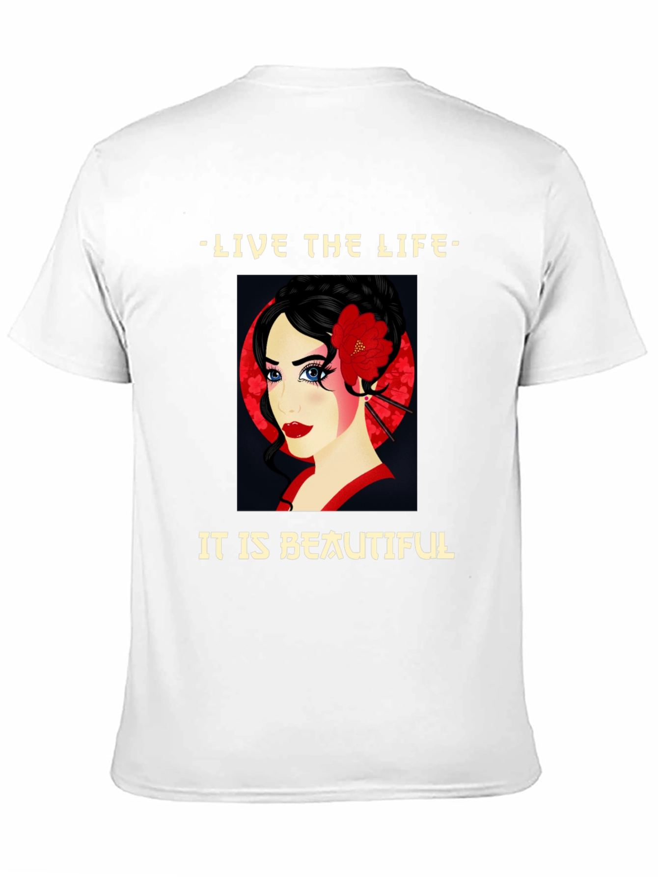 Geisha Graphic Tee - Live the Beautiful Life