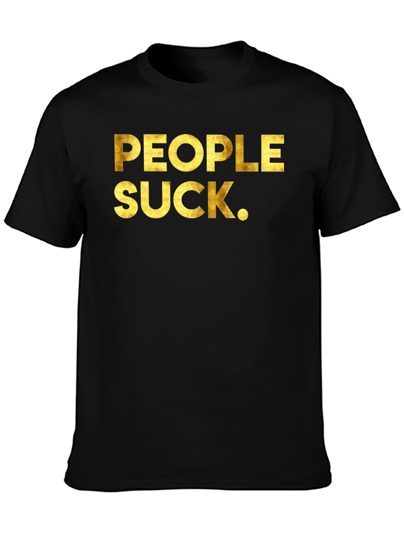 People Suck Graphic Tee - Black Crew Neck T-Shirt