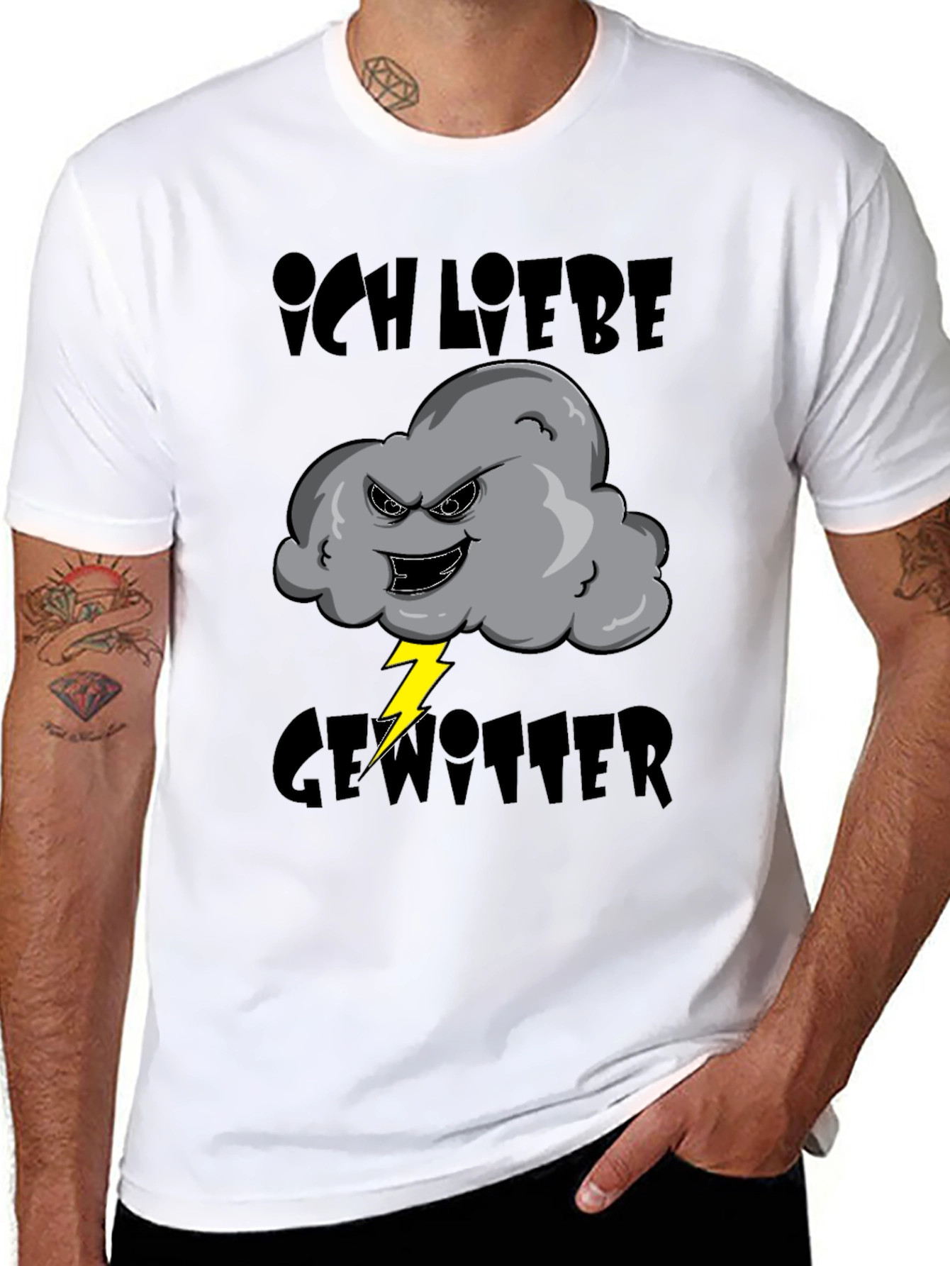 Ich Liebe Gewitter T-Shirt - Storm Cloud Design