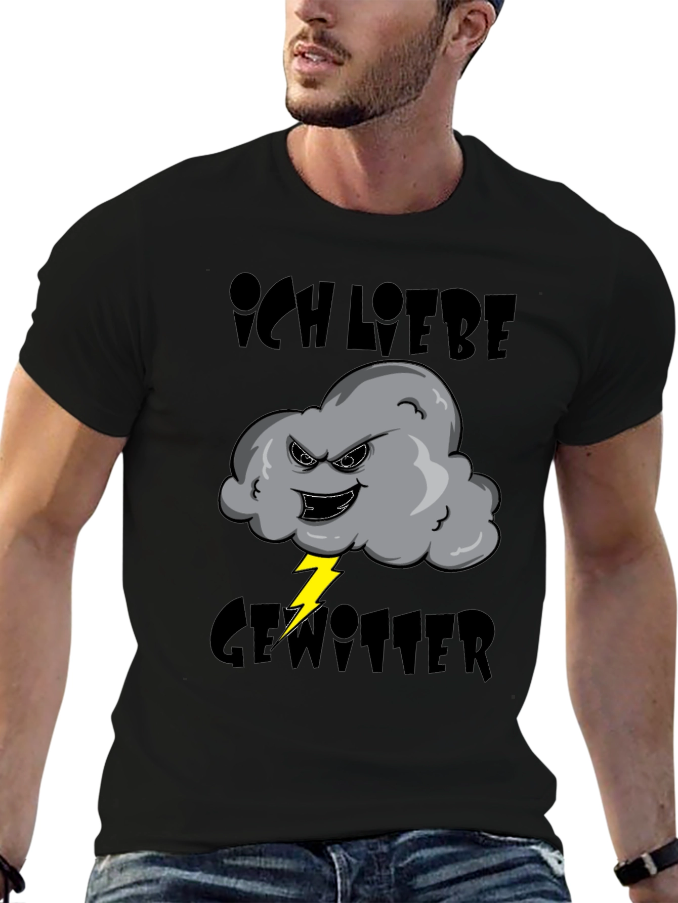 Ich Liebe Gewitter T-Shirt - Storm Cloud Design