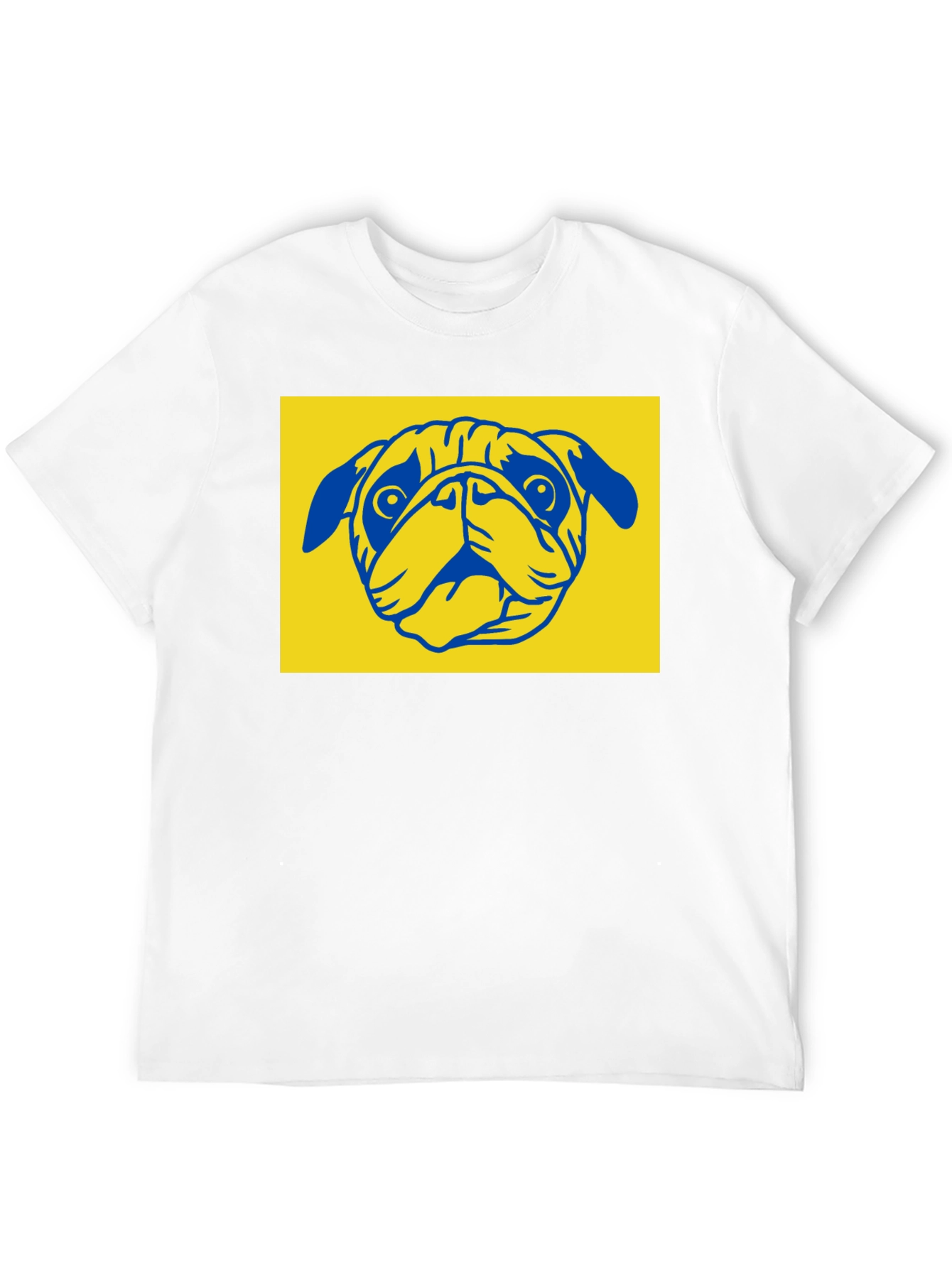 Pug Graphic Tee - Stylish Black Cotton Blend
