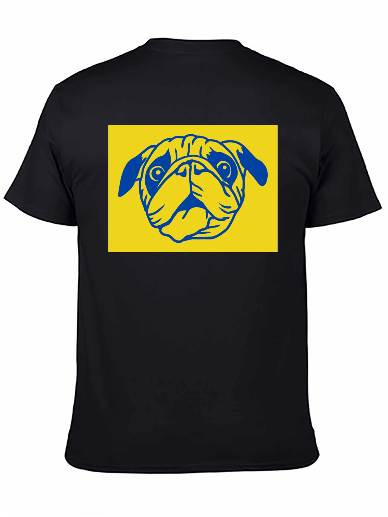 Pug Graphic Tee - Stylish Black Cotton Blend