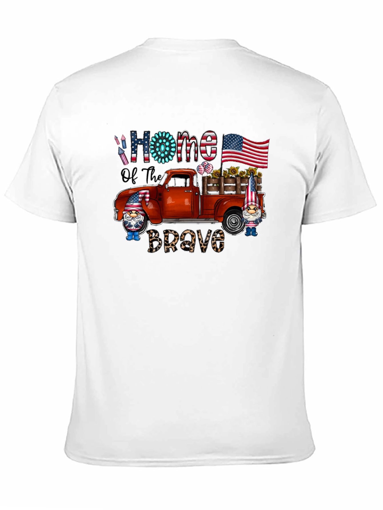 Patriotic Gnome Truck Graphic T-Shirt