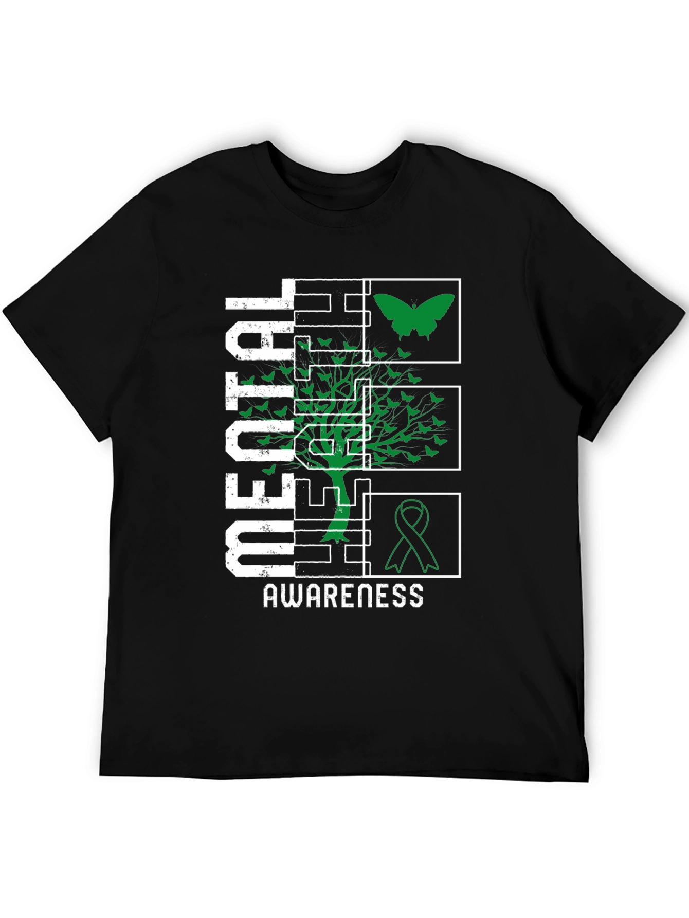 Mental Health Awareness Tee - Butterfly & Ribbon