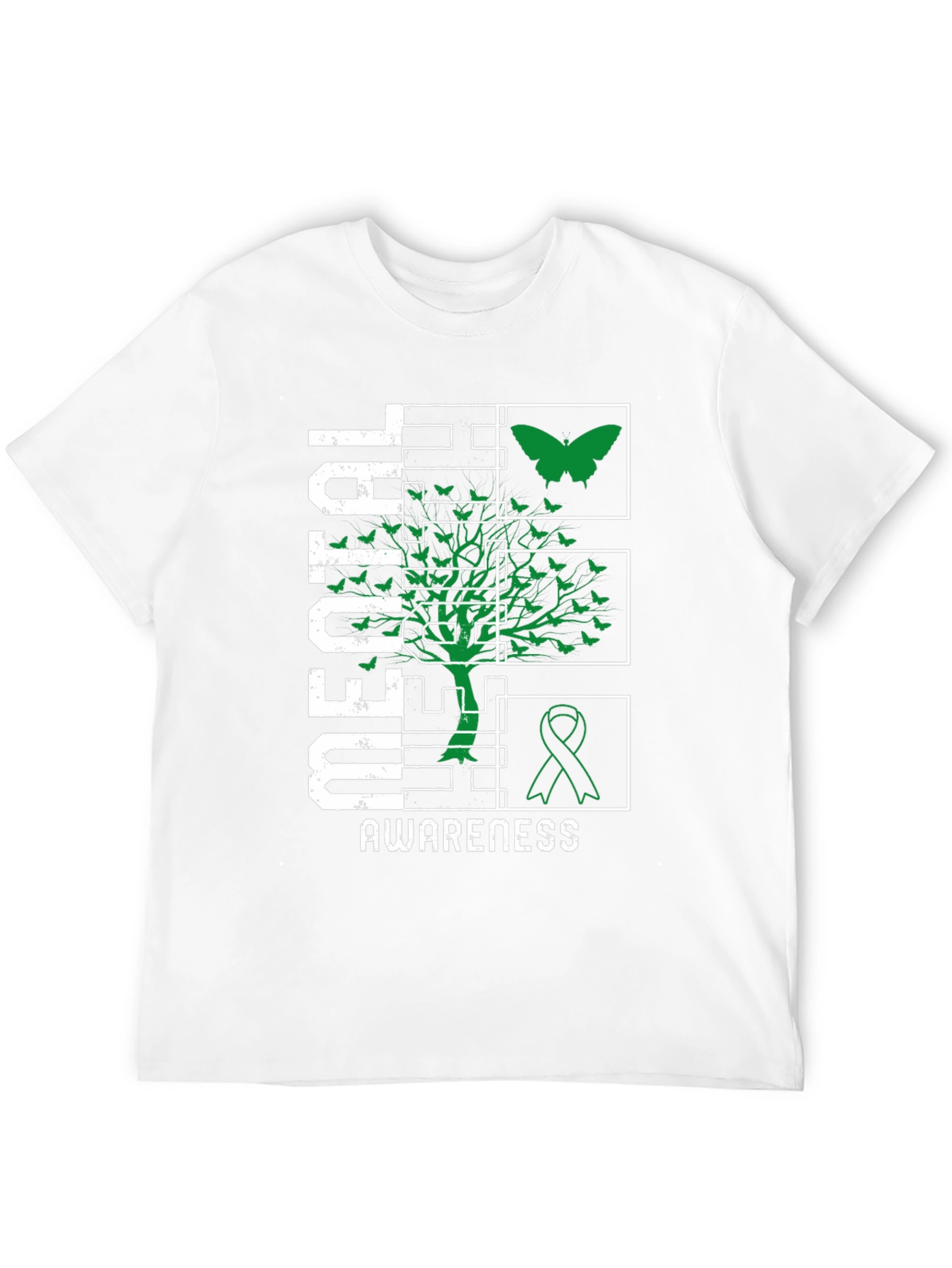 Mental Health Awareness Tee - Butterfly & Ribbon