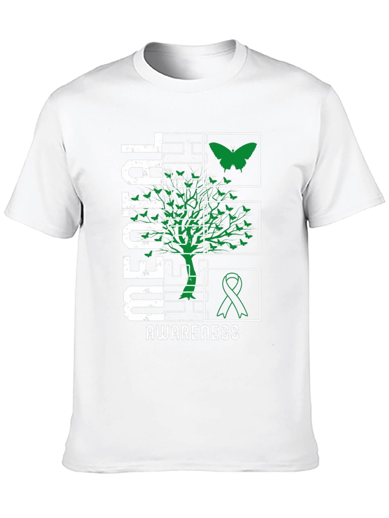 Mental Health Awareness Tee - Butterfly & Ribbon