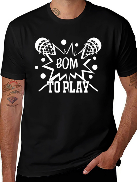Lacrosse Bom To Play Black T-Shirt
